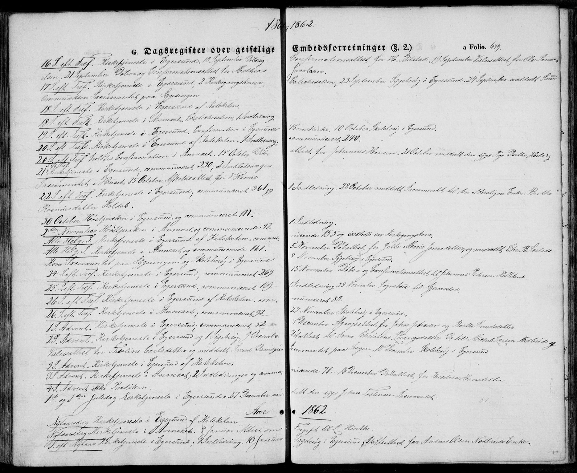 Eigersund sokneprestkontor, SAST/A-101807/S08/L0013: Parish register (official) no. A 12.2, 1850-1865, p. 649