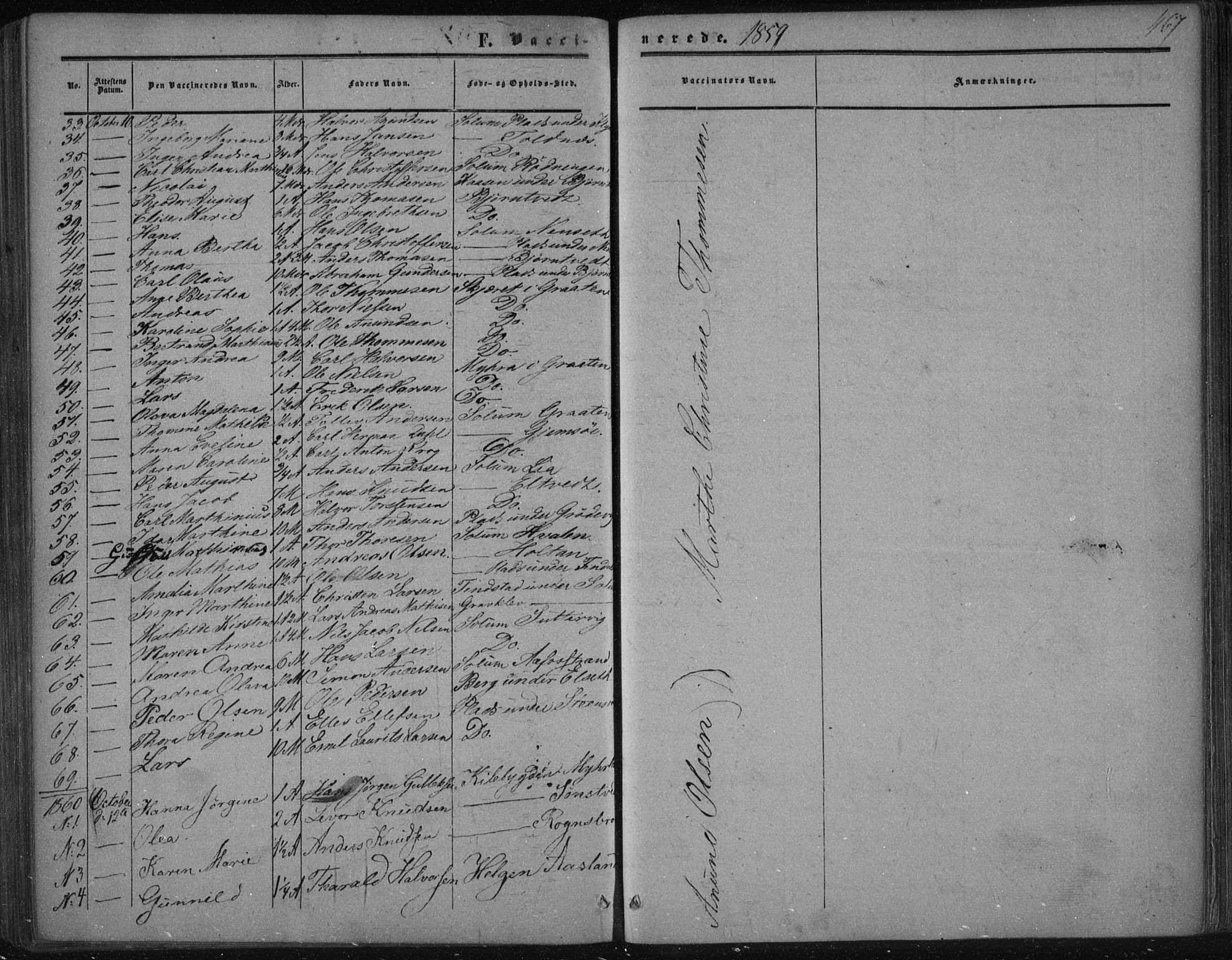 Solum kirkebøker, AV/SAKO-A-306/F/Fa/L0007: Parish register (official) no. I 7, 1856-1864, p. 467