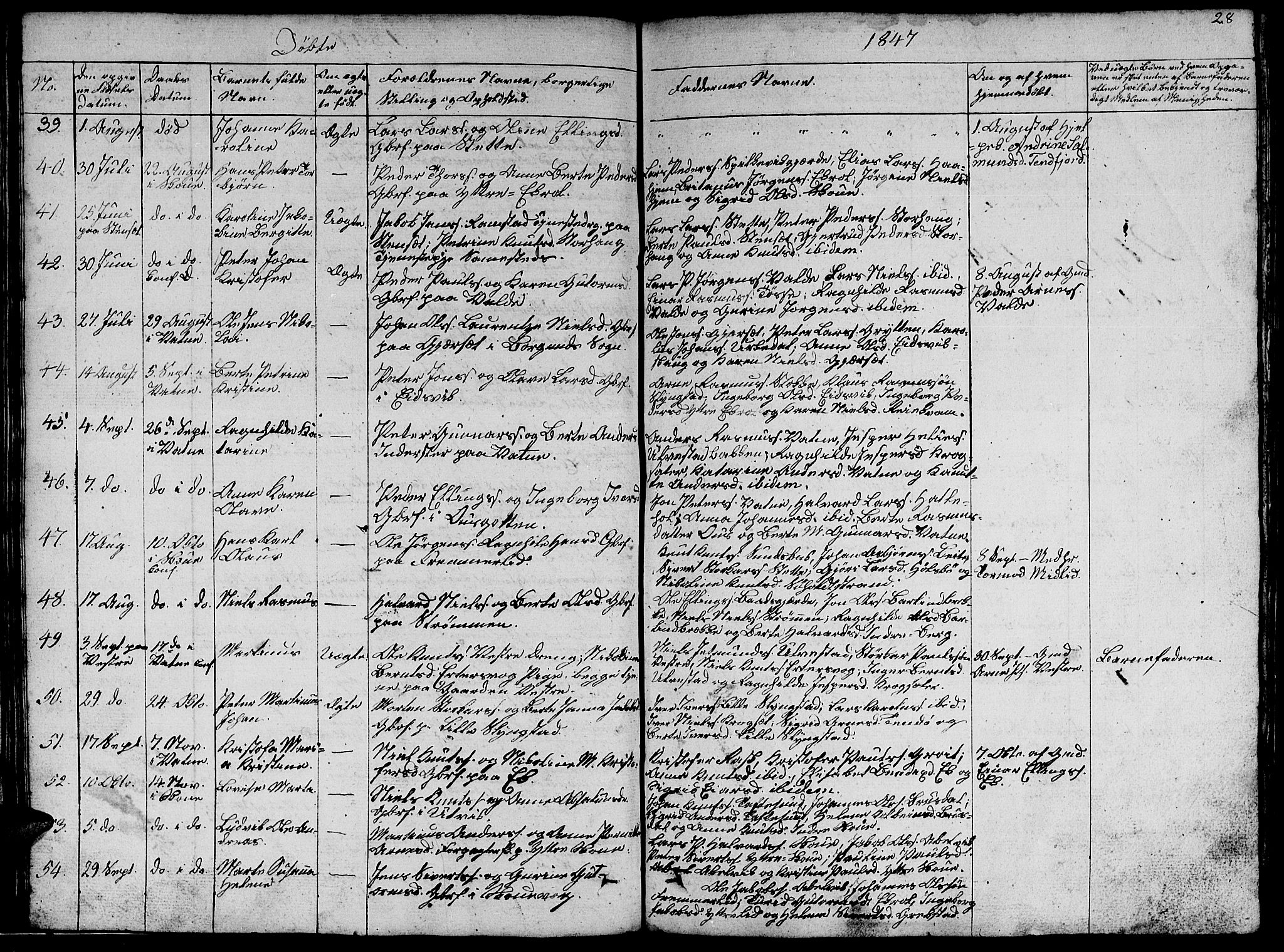 Ministerialprotokoller, klokkerbøker og fødselsregistre - Møre og Romsdal, AV/SAT-A-1454/524/L0362: Parish register (copy) no. 524C03, 1840-1854, p. 28