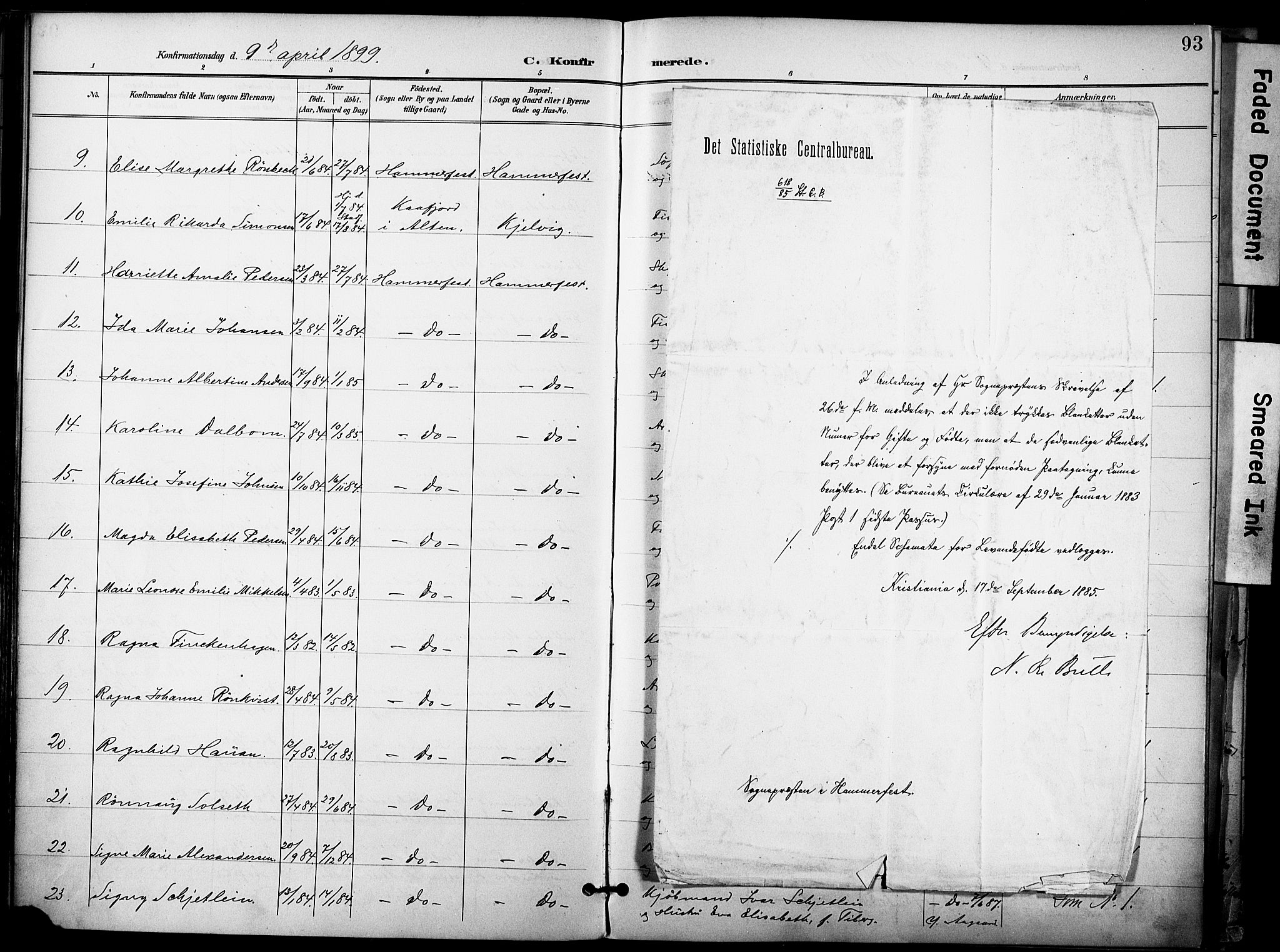 Hammerfest sokneprestkontor, AV/SATØ-S-1347/H/Ha/L0010.kirke: Parish register (official) no. 10, 1898-1905, p. 93