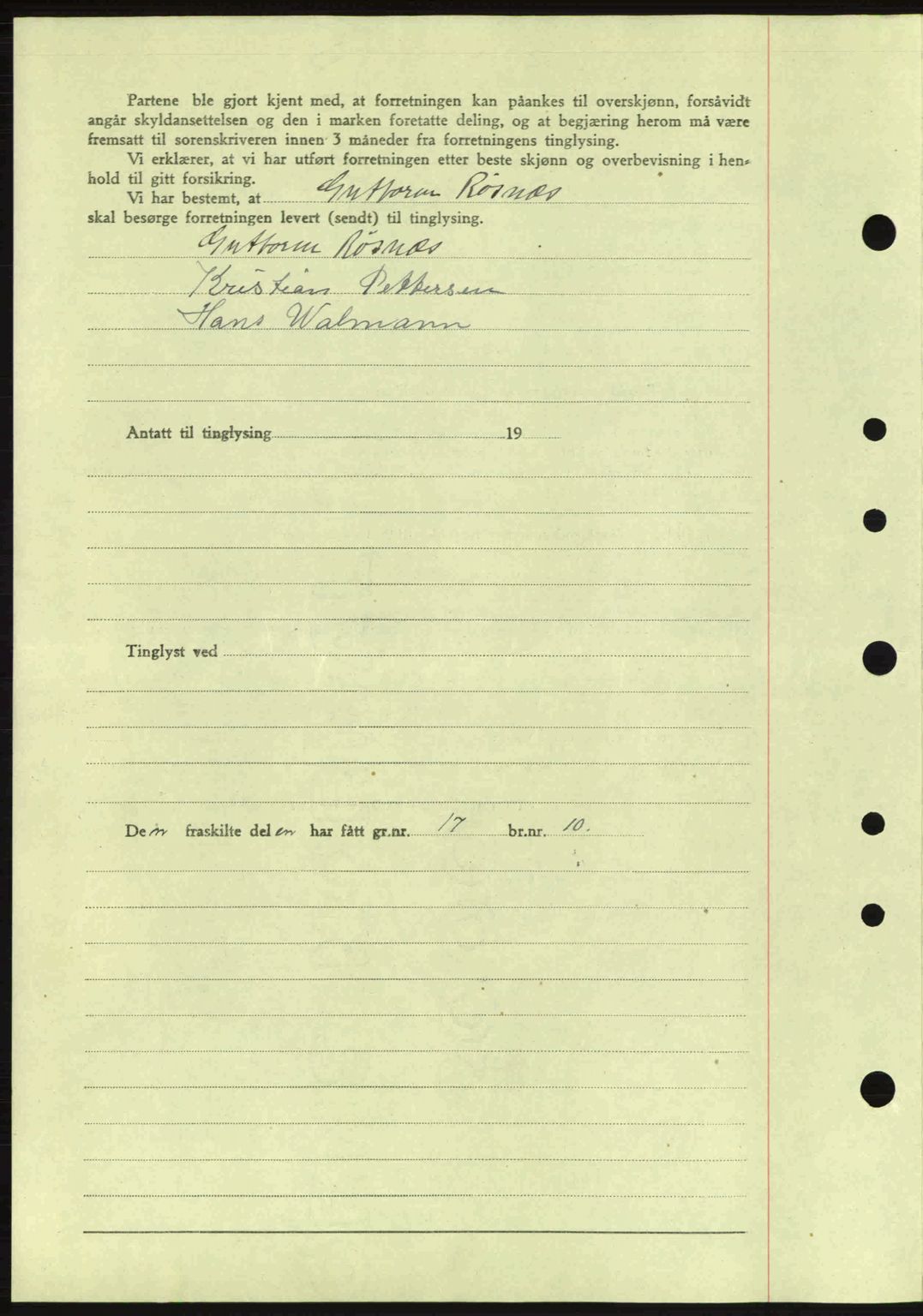 Idd og Marker sorenskriveri, AV/SAO-A-10283/G/Gb/Gbb/L0006: Mortgage book no. A6, 1943-1944, Diary no: : 465/1944