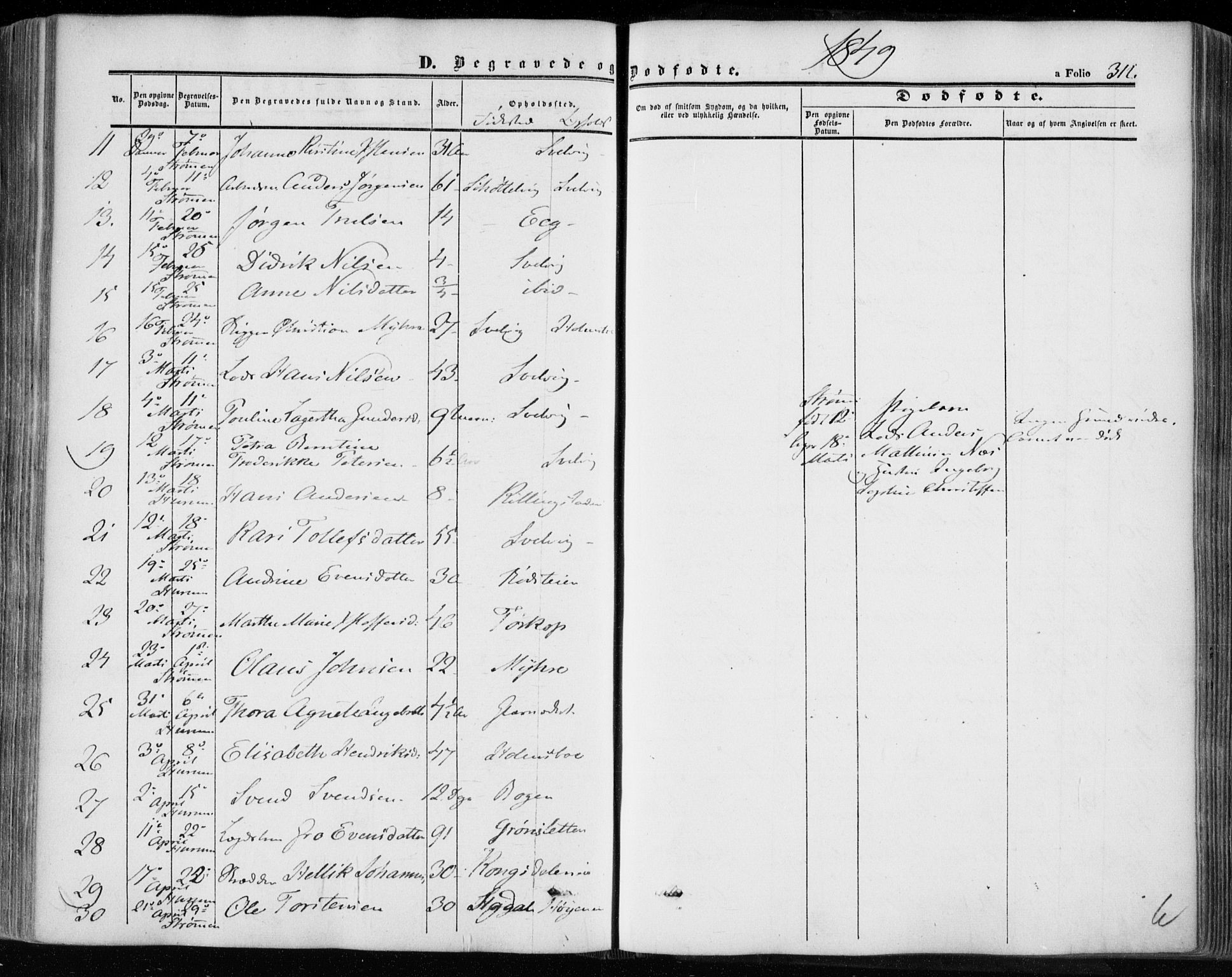 Hurum kirkebøker, AV/SAKO-A-229/F/Fa/L0011: Parish register (official) no. 11, 1847-1860, p. 312