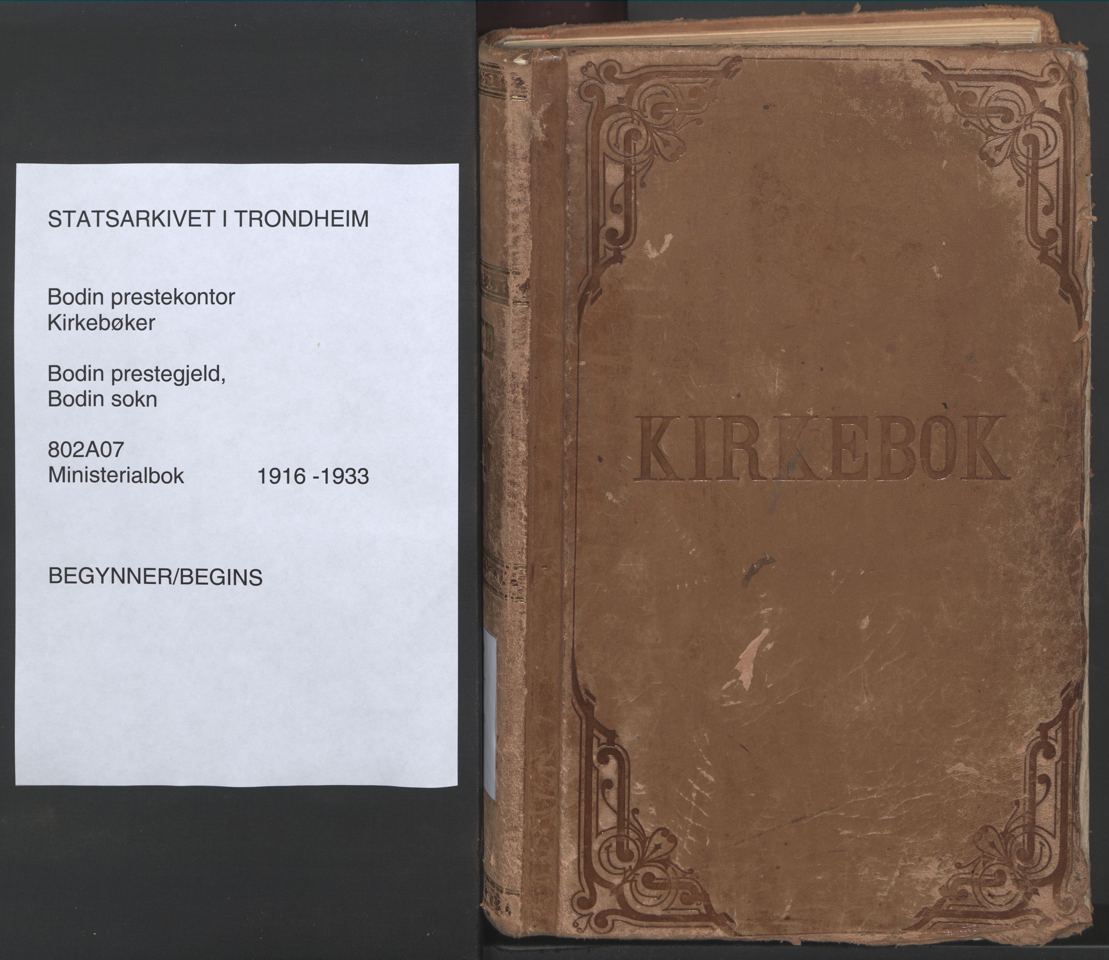 Ministerialprotokoller, klokkerbøker og fødselsregistre - Nordland, SAT/A-1459/802/L0060: Parish register (official) no. 802A07, 1916-1933