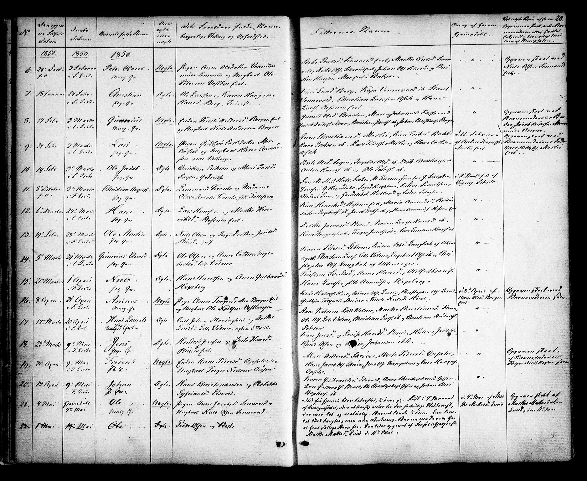 Sørum prestekontor Kirkebøker, AV/SAO-A-10303/F/Fa/L0005: Parish register (official) no. I 5, 1846-1863, p. 20