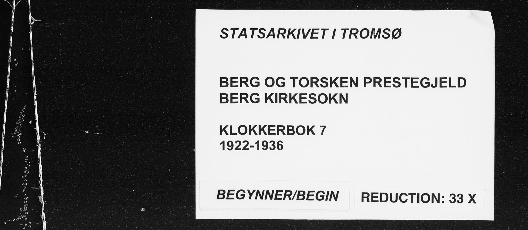 Berg sokneprestkontor, SATØ/S-1318/G/Ga/Gab/L0007klokker: Parish register (copy) no. 7, 1922-1936