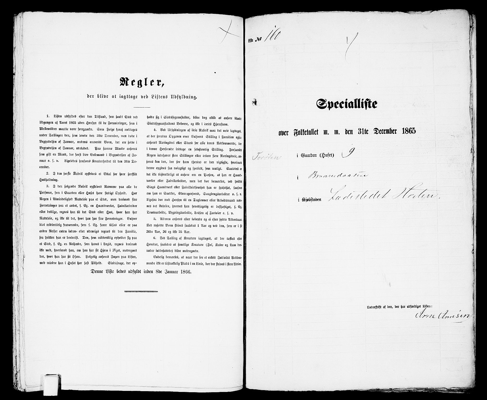 RA, 1865 census for Horten, 1865, p. 349