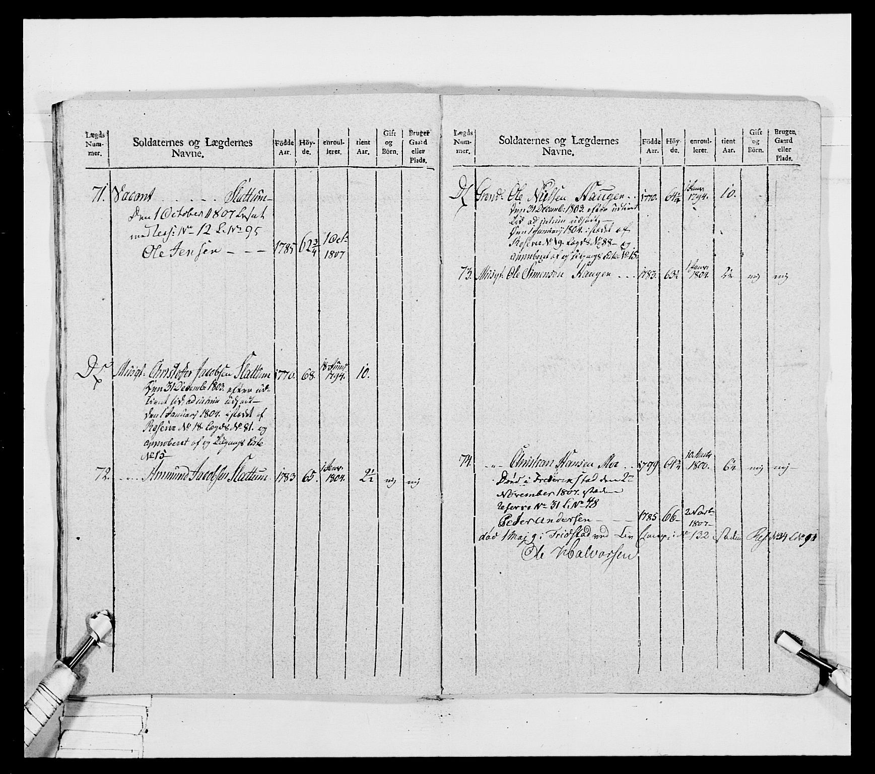 Generalitets- og kommissariatskollegiet, Det kongelige norske kommissariatskollegium, AV/RA-EA-5420/E/Eh/L0032a: Nordafjelske gevorbne infanteriregiment, 1806, p. 275