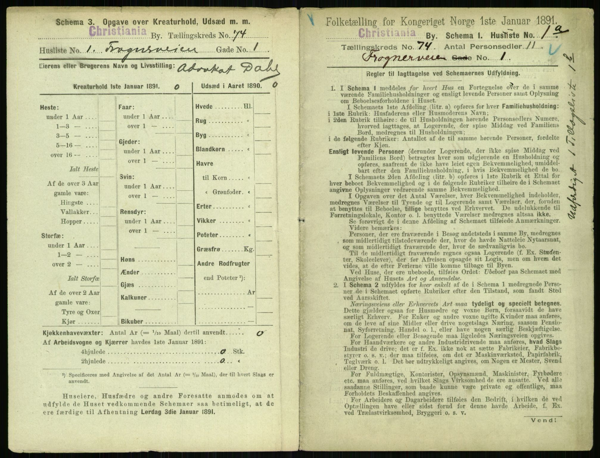 RA, 1891 census for 0301 Kristiania, 1891, p. 39599