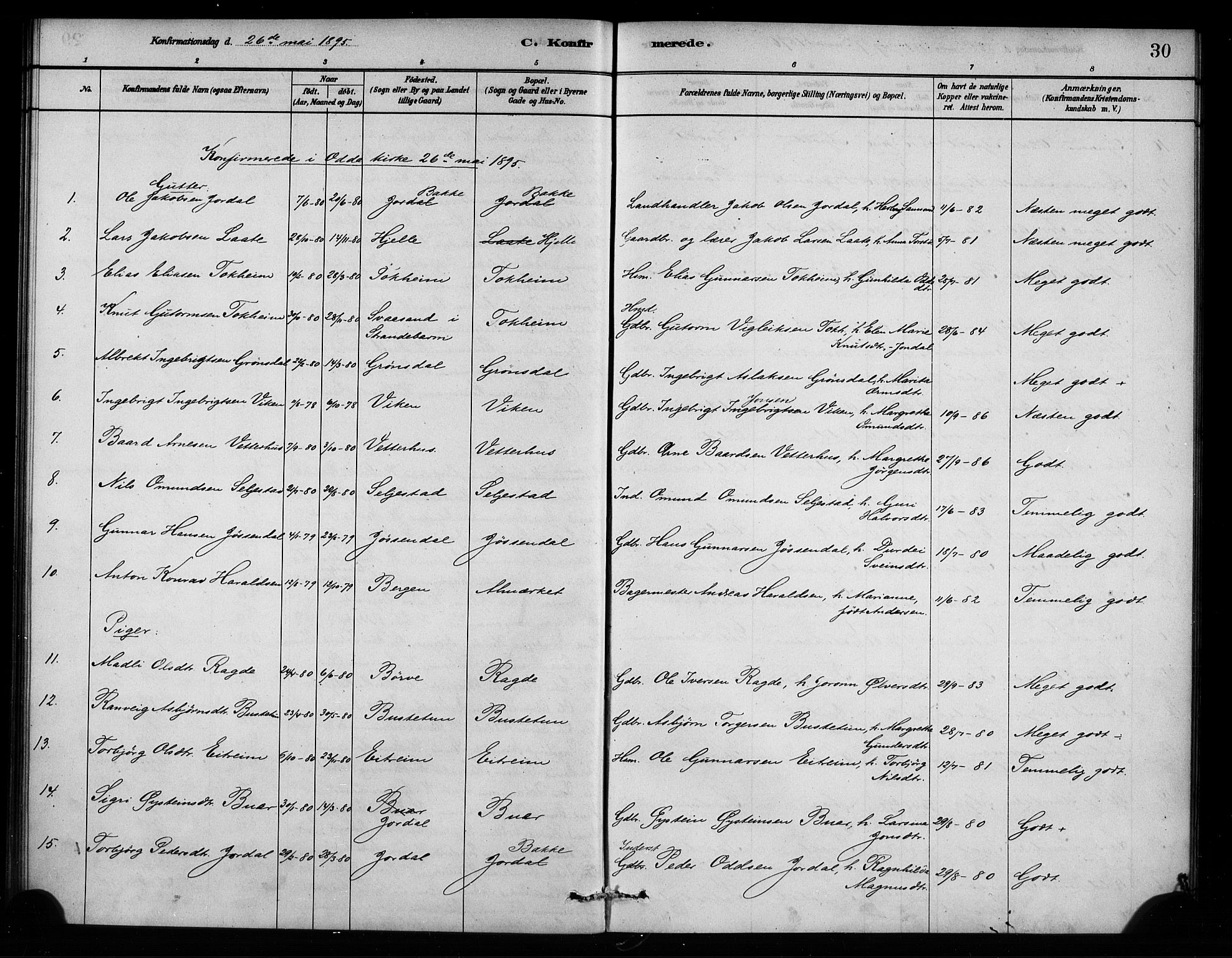 Odda Sokneprestembete, SAB/A-77201/H/Haa: Parish register (official) no. A 2, 1880-1915, p. 30