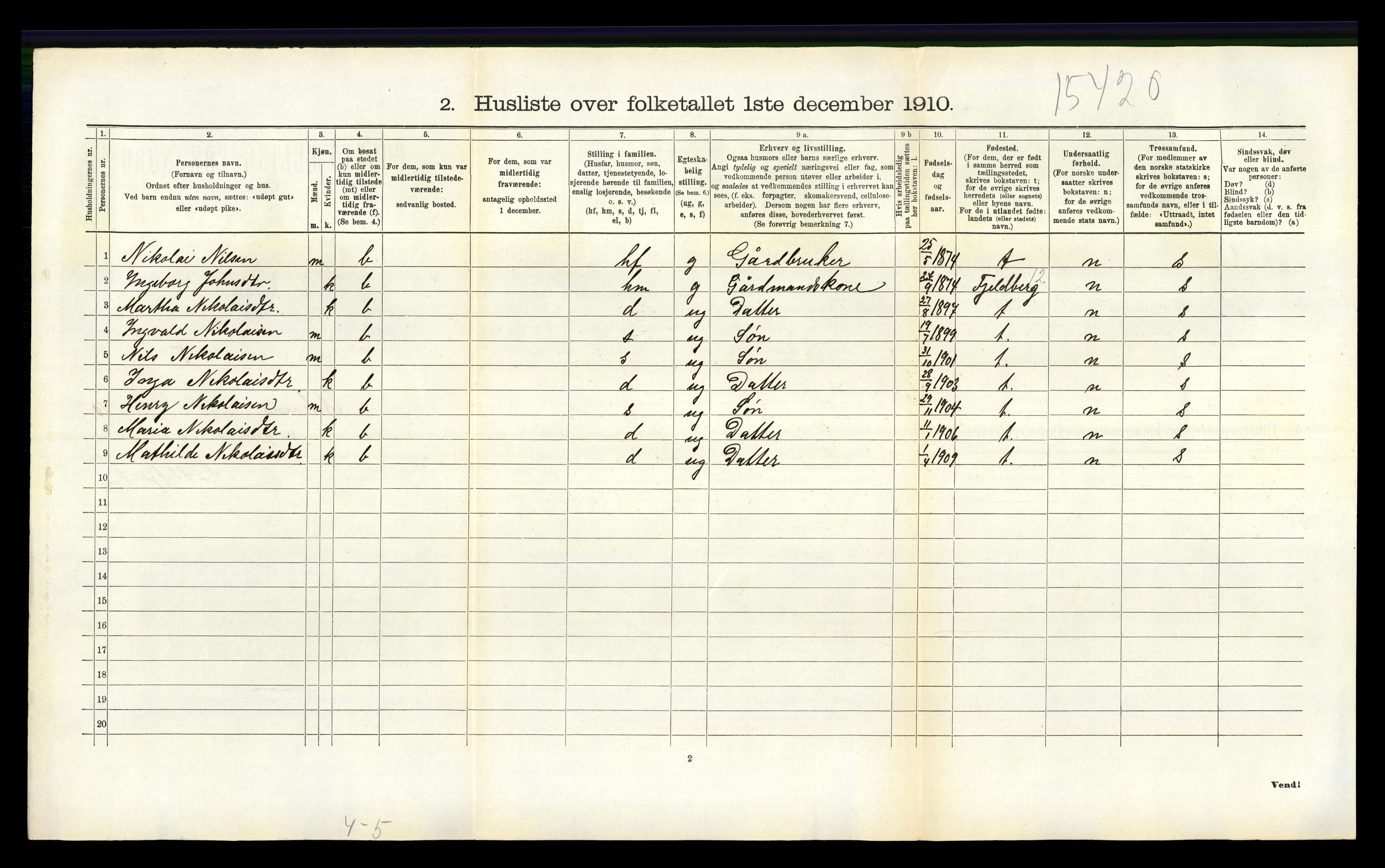 RA, 1910 census for Askøy, 1910, p. 1607