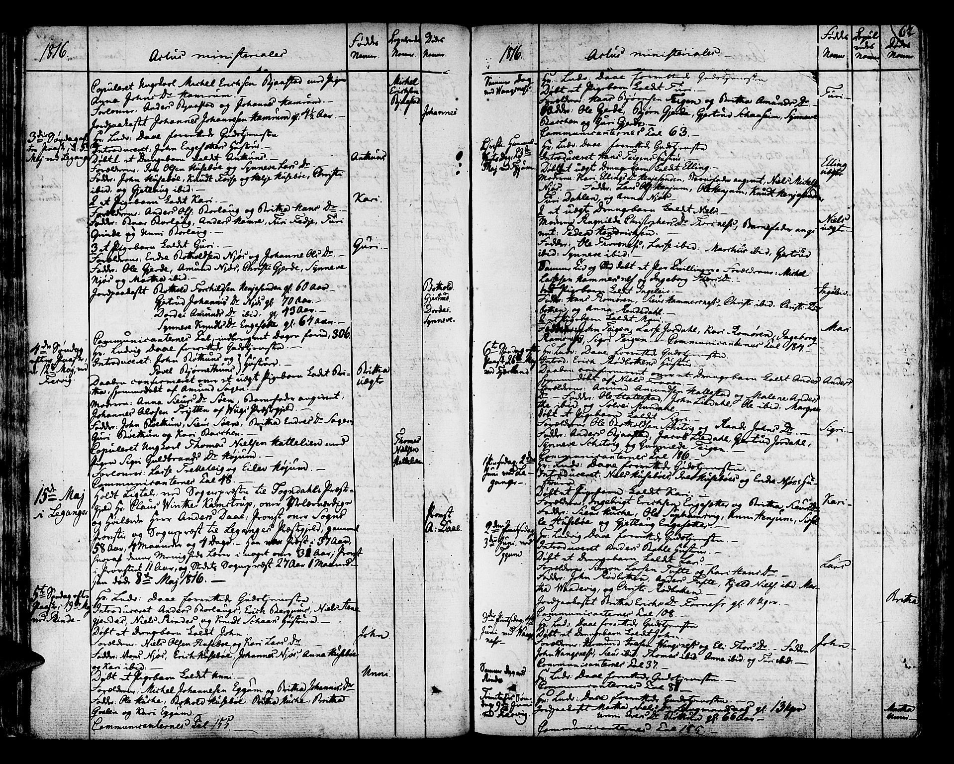 Leikanger sokneprestembete, SAB/A-81001: Parish register (official) no. A 6, 1810-1838, p. 62