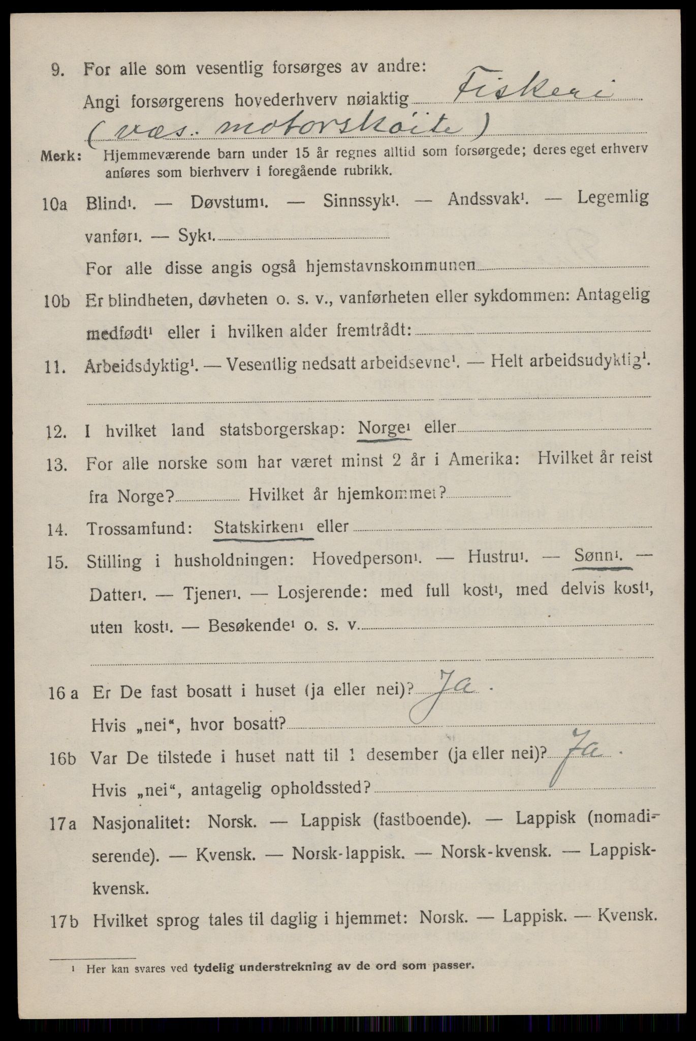 SAT, 1920 census for Dverberg, 1920, p. 7887