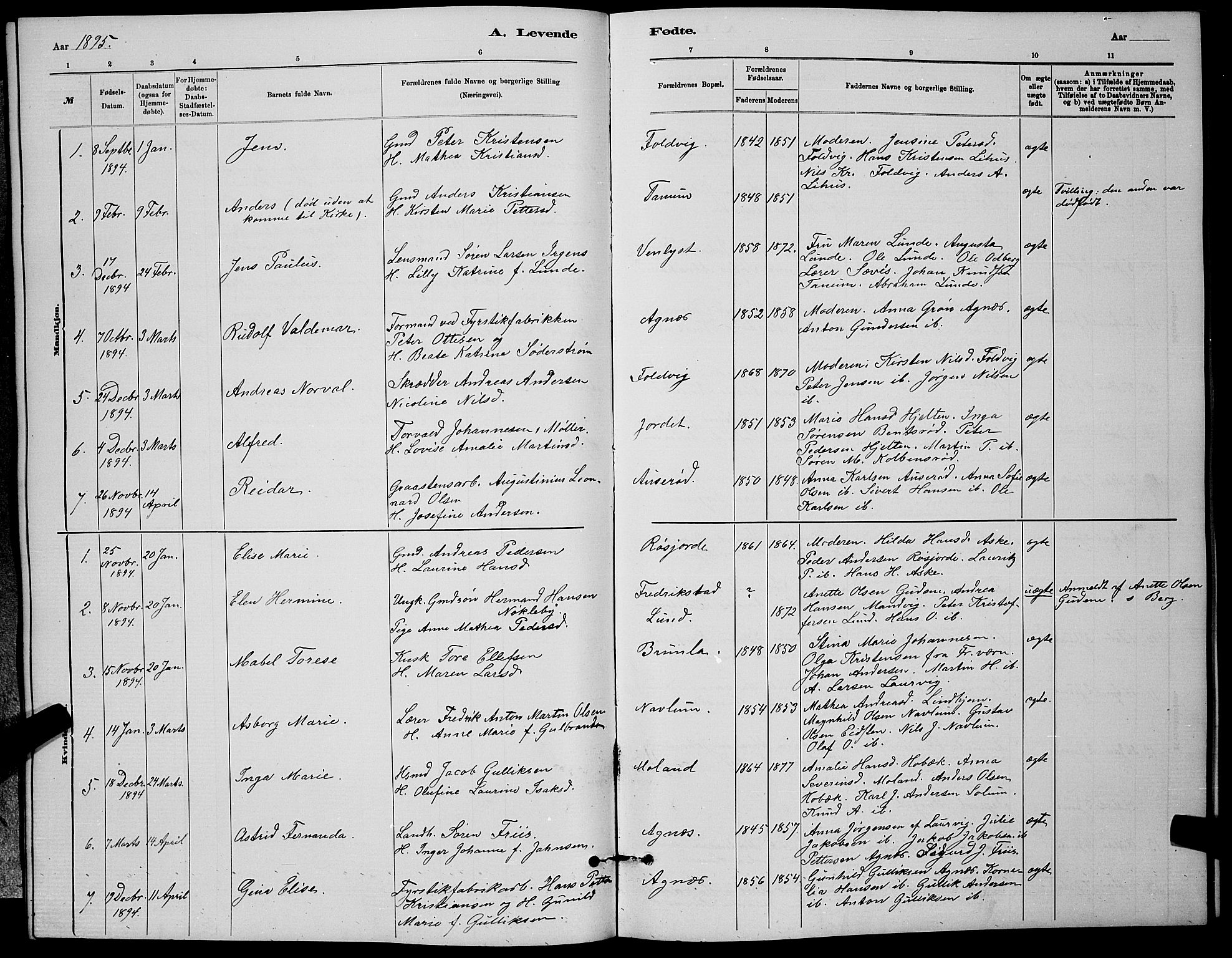 Brunlanes kirkebøker, SAKO/A-342/G/Ga/L0003: Parish register (copy) no. I 3, 1877-1898