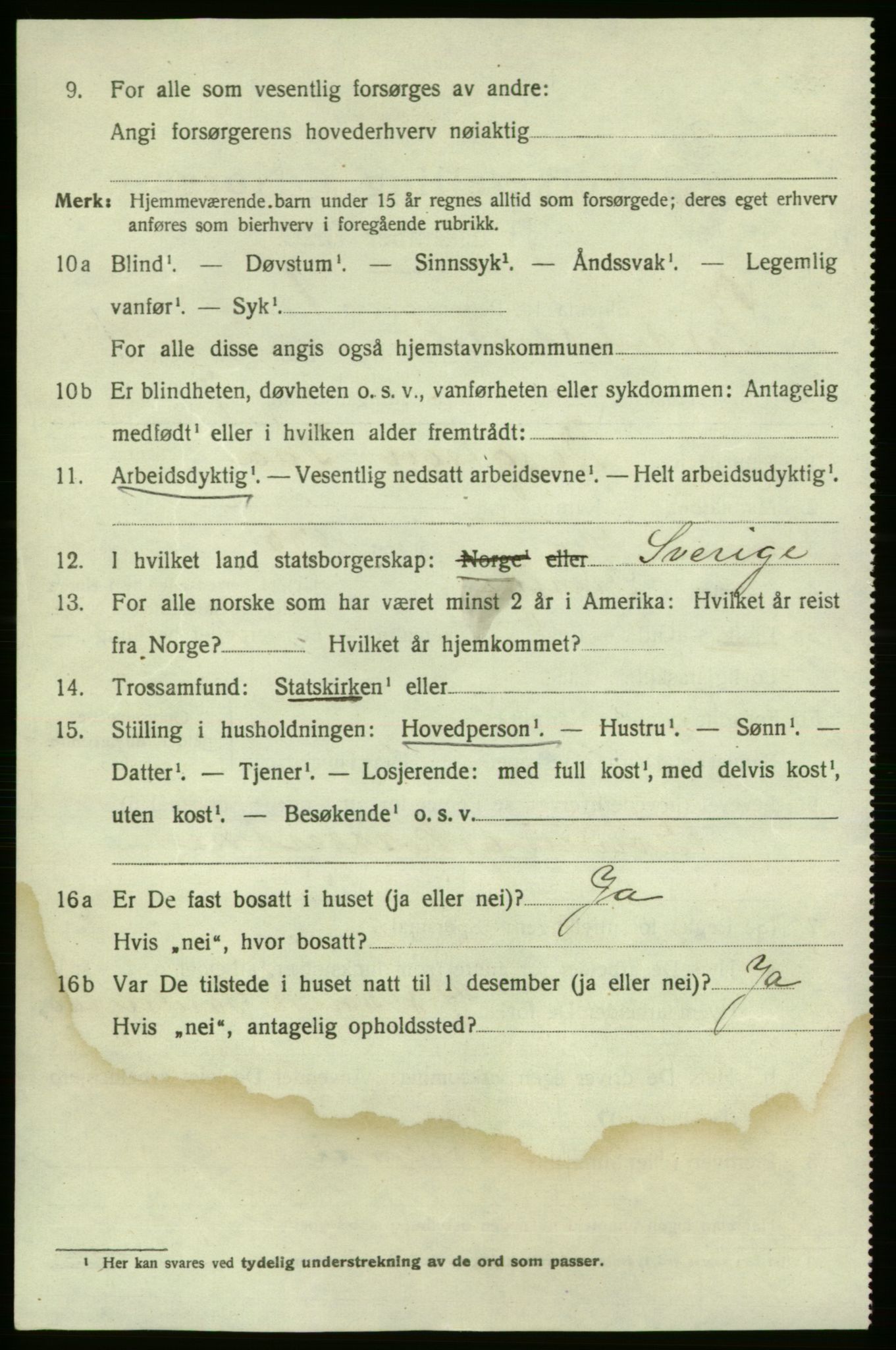 SAO, 1920 census for Fredrikshald, 1920, p. 17495