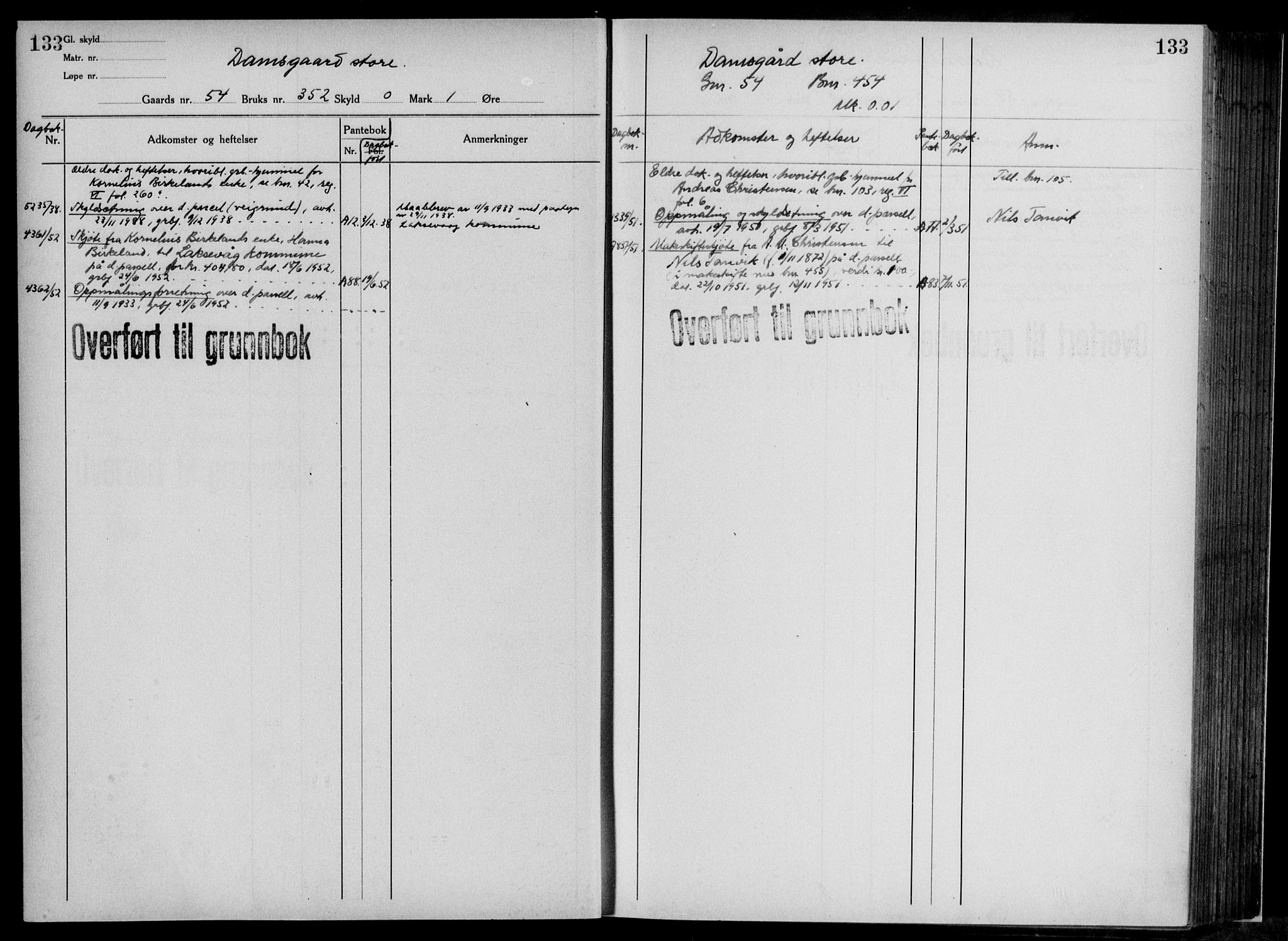 Midhordland sorenskriveri, AV/SAB-A-3001/1/G/Ga/Gab/L0117: Mortgage register no. II.A.b.117, p. 133