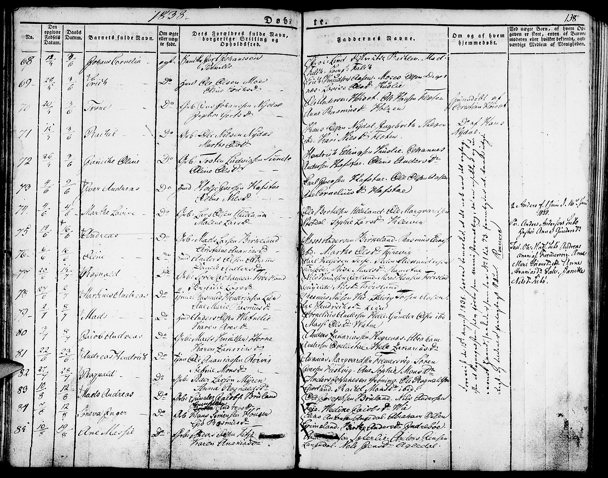Førde sokneprestembete, SAB/A-79901/H/Haa/Haaa/L0006: Parish register (official) no. A 6, 1821-1842, p. 138