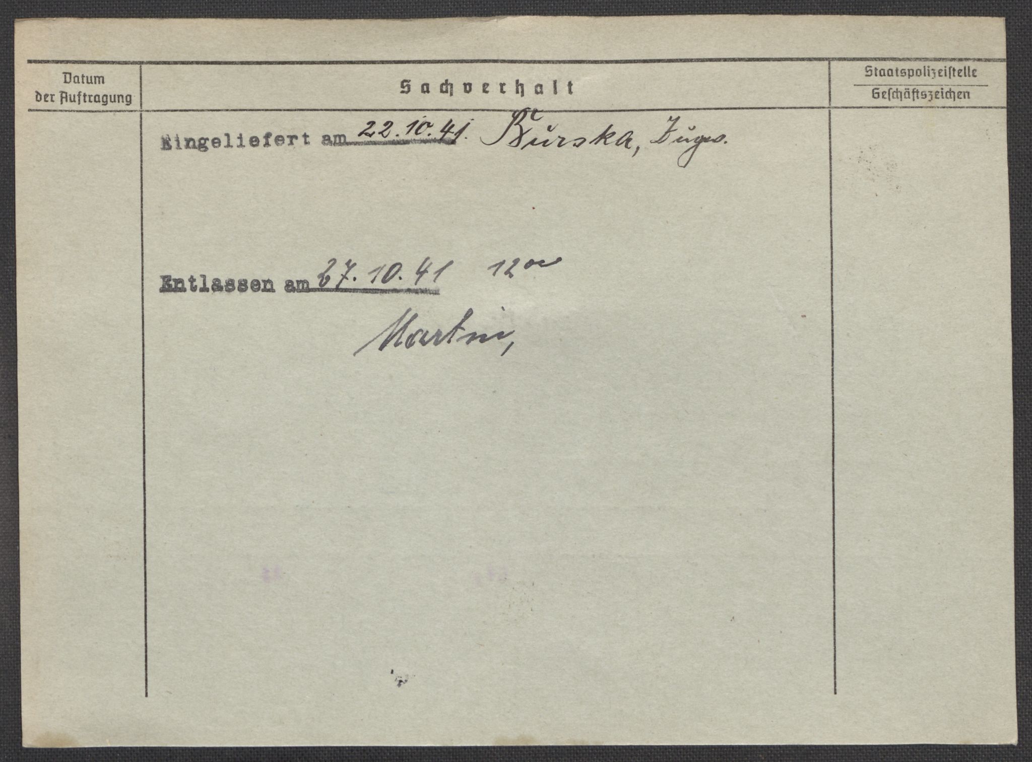 Befehlshaber der Sicherheitspolizei und des SD, RA/RAFA-5969/E/Ea/Eaa/L0007: Register over norske fanger i Møllergata 19: Lundb-N, 1940-1945, p. 1327