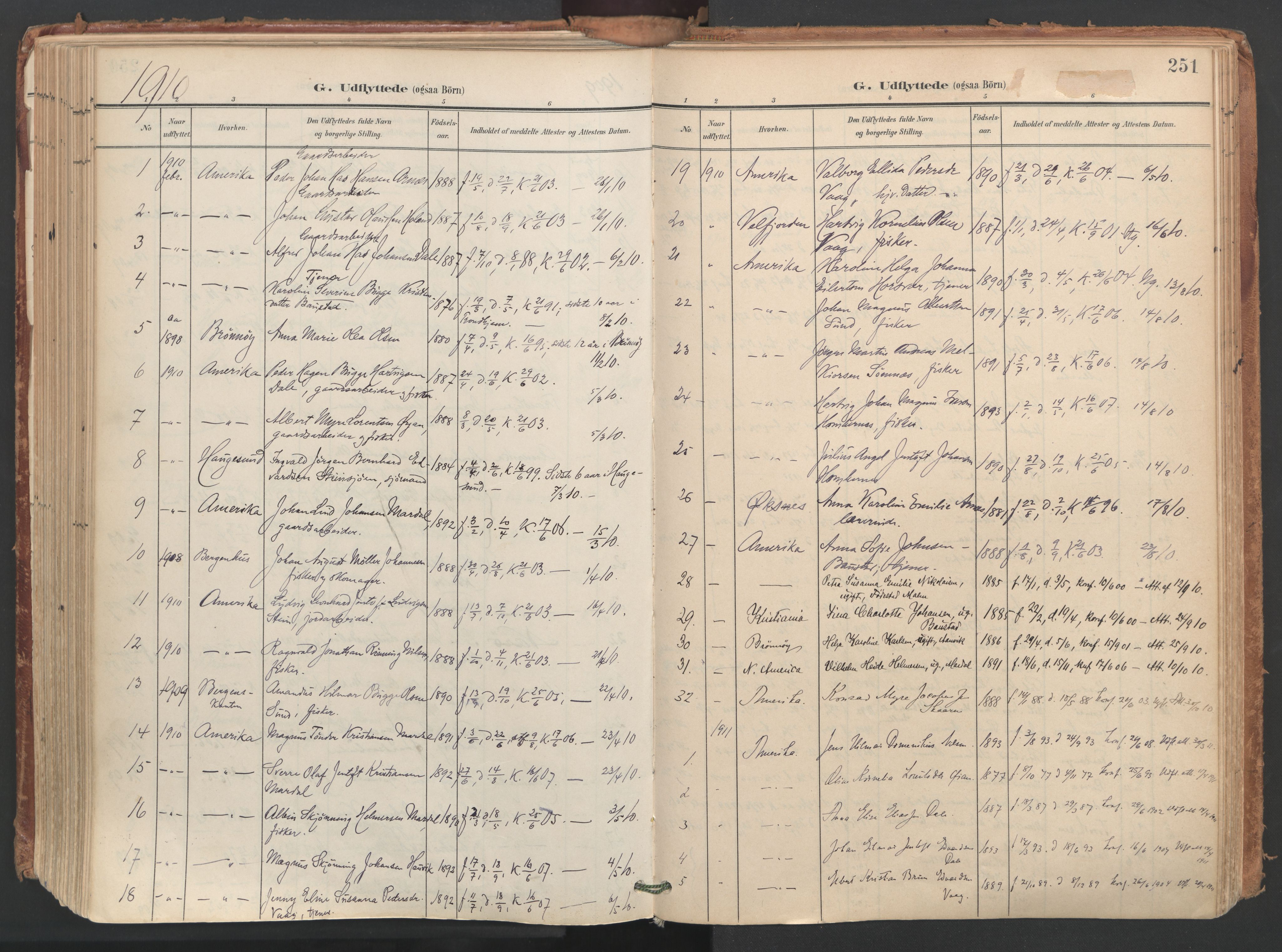 Ministerialprotokoller, klokkerbøker og fødselsregistre - Nordland, SAT/A-1459/812/L0180: Parish register (official) no. 812A09, 1901-1915, p. 251