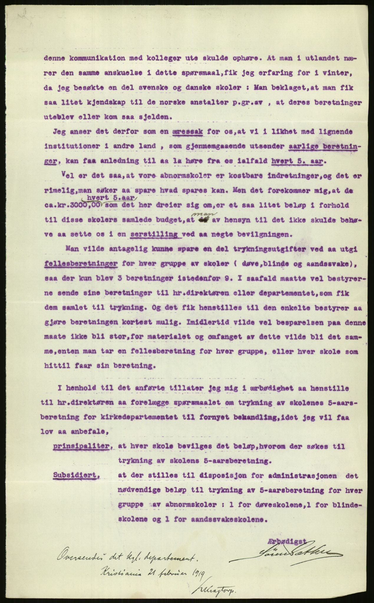 Kirke- og undervisningsdepartementet, 1. skolekontor D, AV/RA-S-1021/F/Fh/Fhr/L0098: Eikelund off. skole for evneveike, 1897-1947, p. 1242