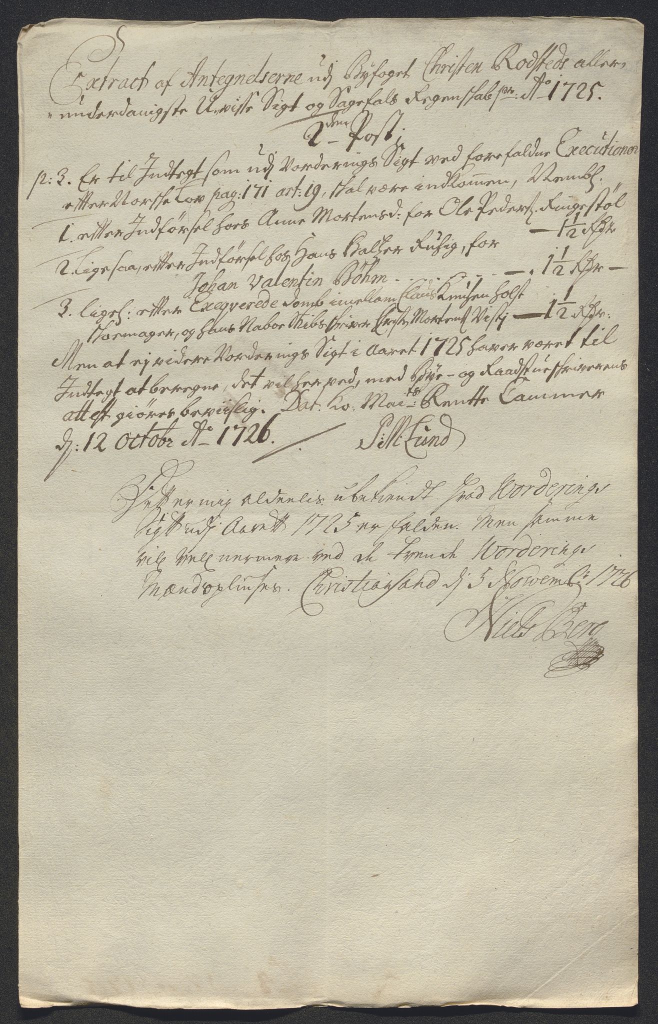 Rentekammeret inntil 1814, Reviderte regnskaper, Byregnskaper, AV/RA-EA-4066/R/Rm/L0286: [M19] Sikt og sakefall, 1719-1727, p. 474