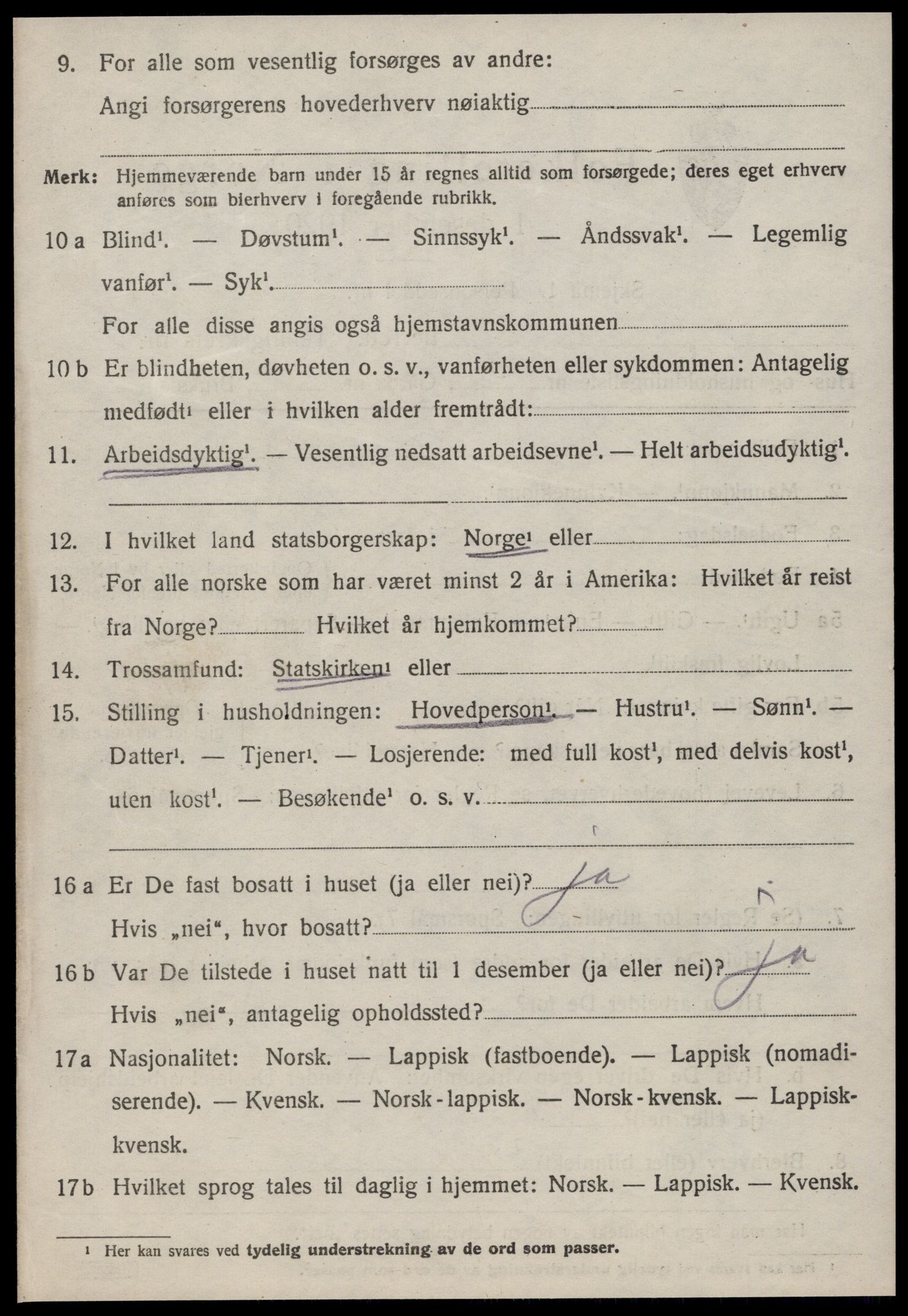 SAT, 1920 census for Meldal, 1920, p. 5884