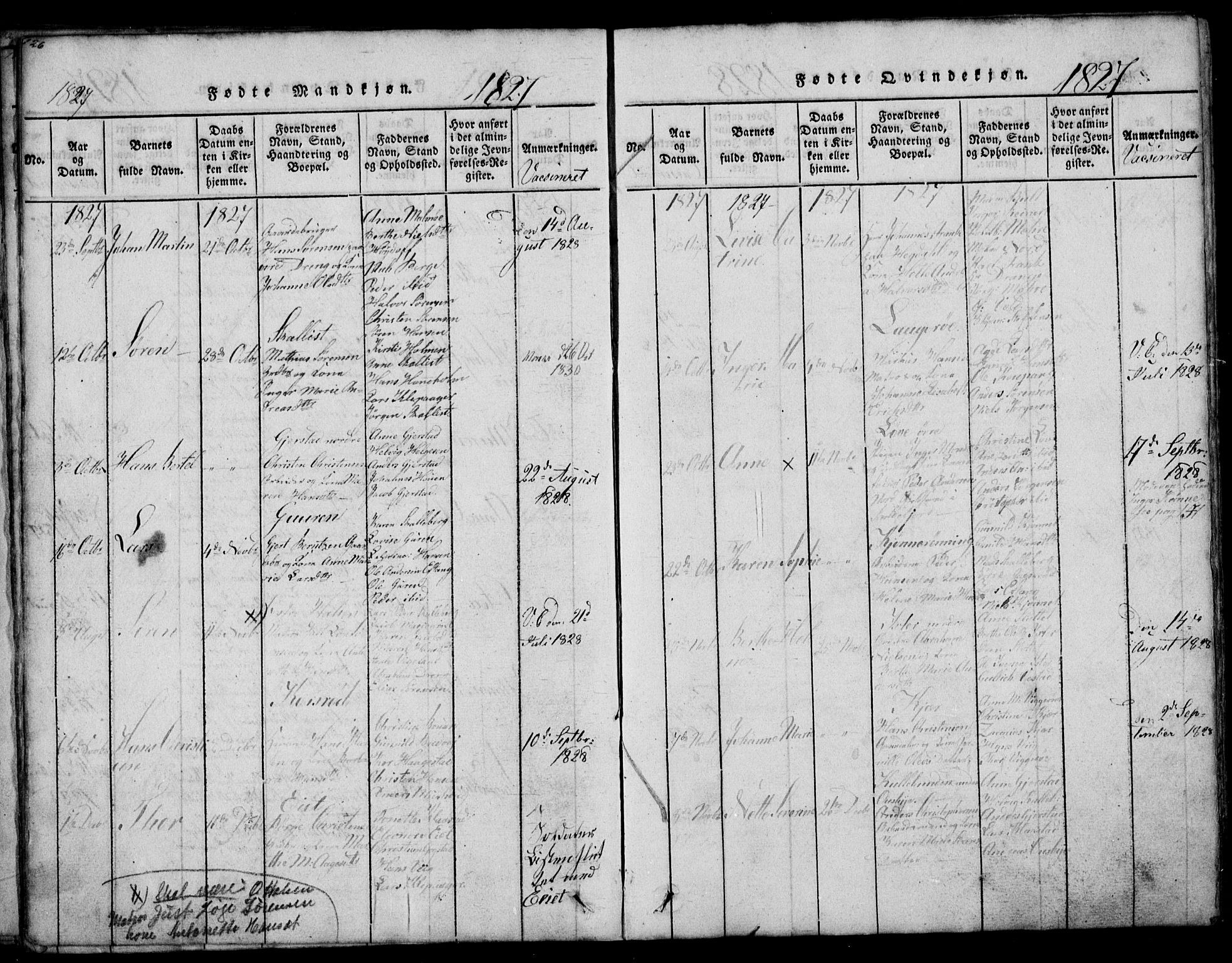 Tjølling kirkebøker, AV/SAKO-A-60/G/Ga/L0001: Parish register (copy) no. 1, 1814-1835, p. 126