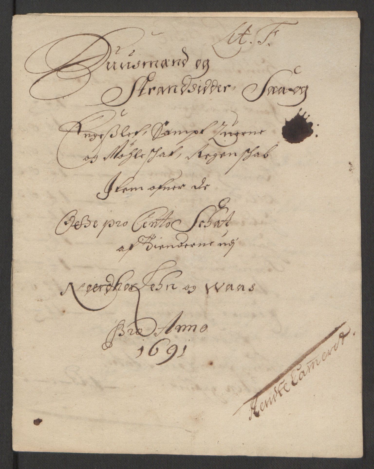Rentekammeret inntil 1814, Reviderte regnskaper, Fogderegnskap, RA/EA-4092/R51/L3181: Fogderegnskap Nordhordland og Voss, 1691-1692, p. 156
