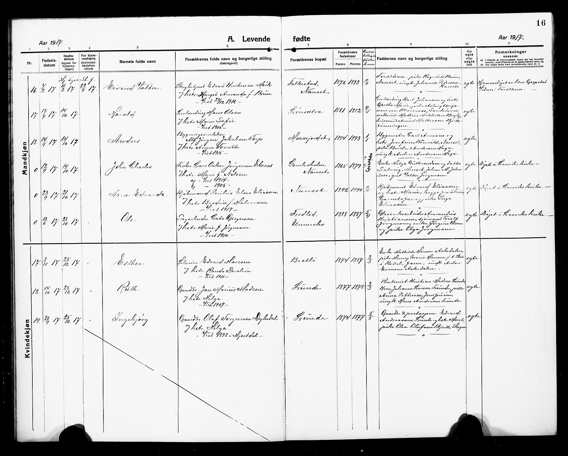 Hedrum kirkebøker, AV/SAKO-A-344/G/Ga/L0005: Parish register (copy) no. I 5, 1916-1930, p. 16