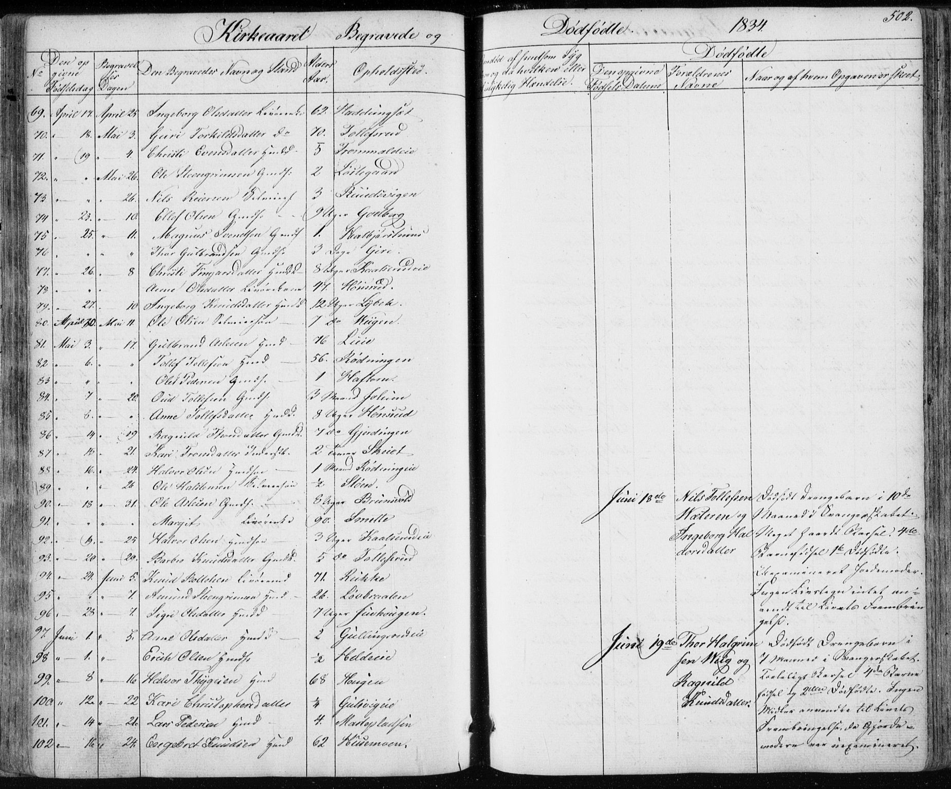 Nes kirkebøker, AV/SAKO-A-236/F/Fa/L0009: Parish register (official) no. 9, 1834-1863, p. 502