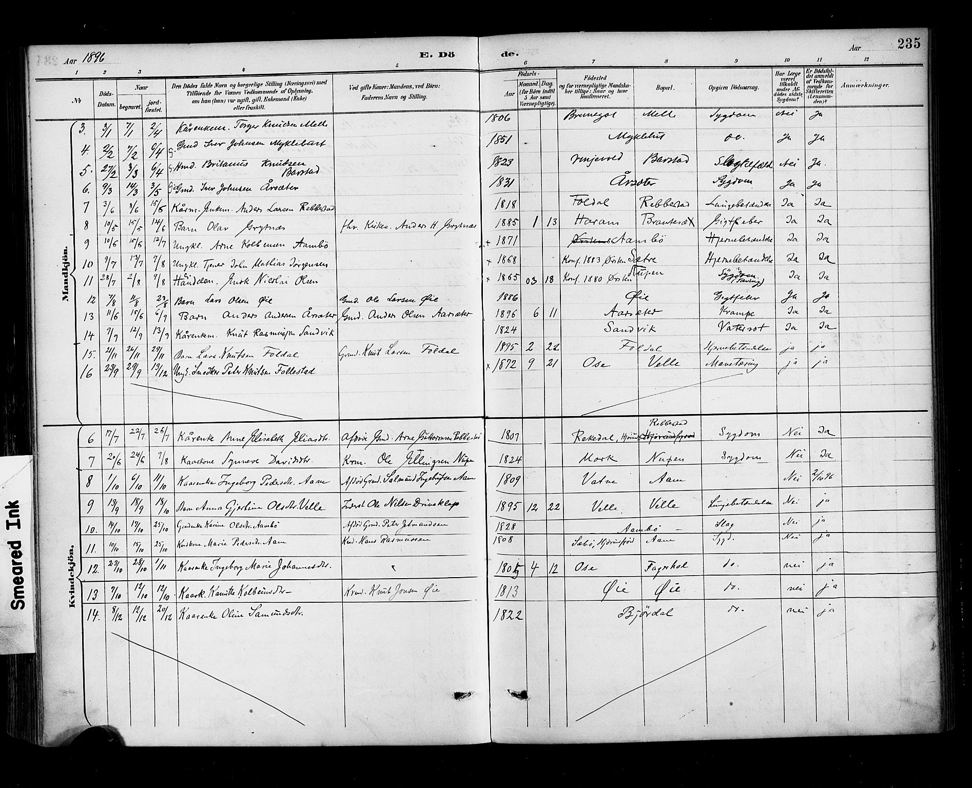 Ministerialprotokoller, klokkerbøker og fødselsregistre - Møre og Romsdal, AV/SAT-A-1454/513/L0177: Parish register (official) no. 513A04, 1890-1906, p. 235