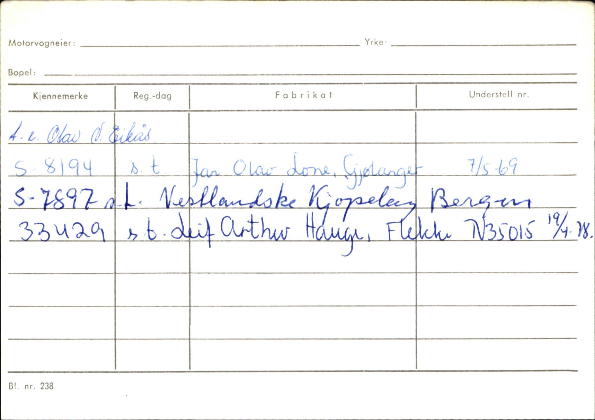 Statens vegvesen, Sogn og Fjordane vegkontor, AV/SAB-A-5301/4/F/L0130: Eigarregister Eid T-Å. Høyanger A-O, 1945-1975, p. 1786