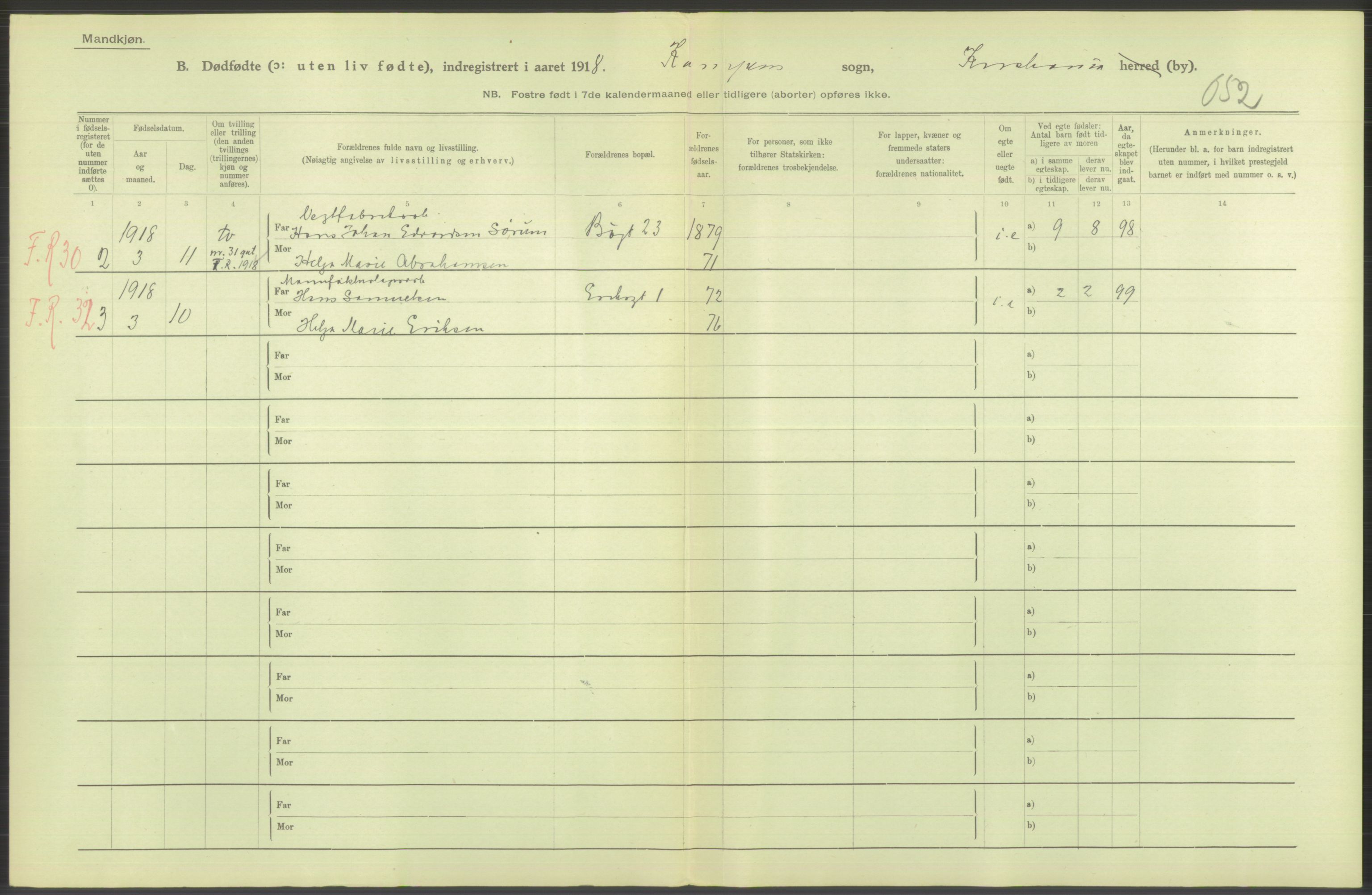 Statistisk sentralbyrå, Sosiodemografiske emner, Befolkning, AV/RA-S-2228/D/Df/Dfb/Dfbh/L0011: Kristiania: Døde, dødfødte, 1918, p. 618