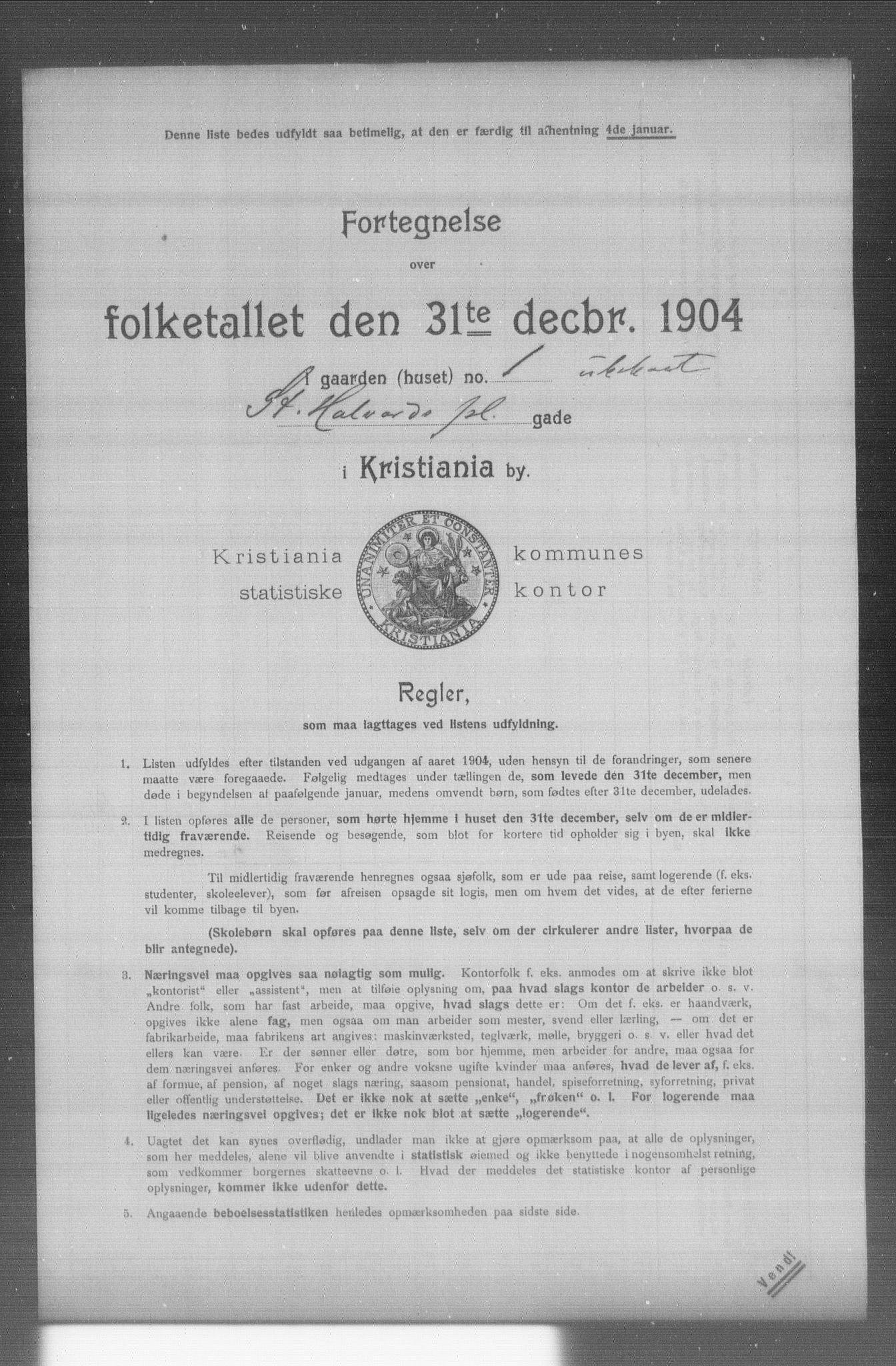 OBA, Municipal Census 1904 for Kristiania, 1904, p. 17080