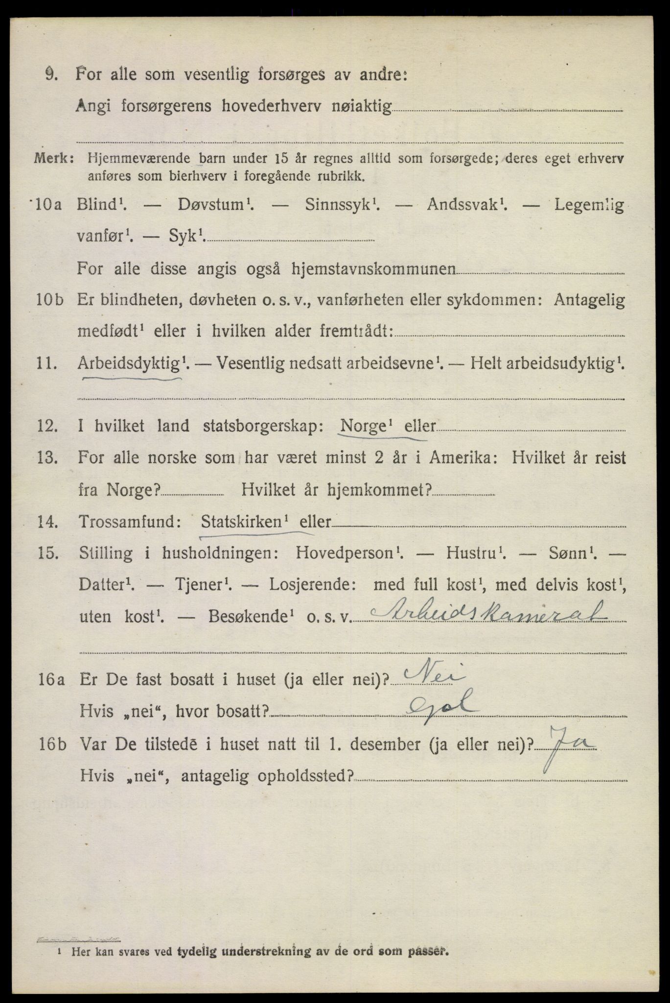 SAKO, 1920 census for Strømm, 1920, p. 2018