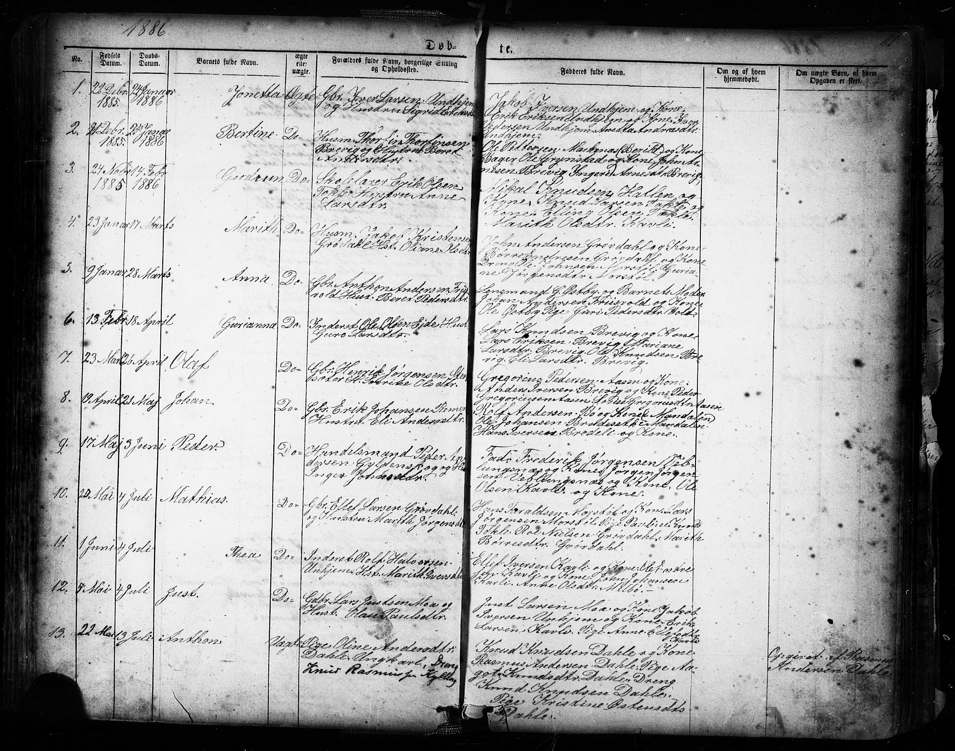 Ministerialprotokoller, klokkerbøker og fødselsregistre - Møre og Romsdal, AV/SAT-A-1454/545/L0588: Parish register (copy) no. 545C02, 1867-1902, p. 61