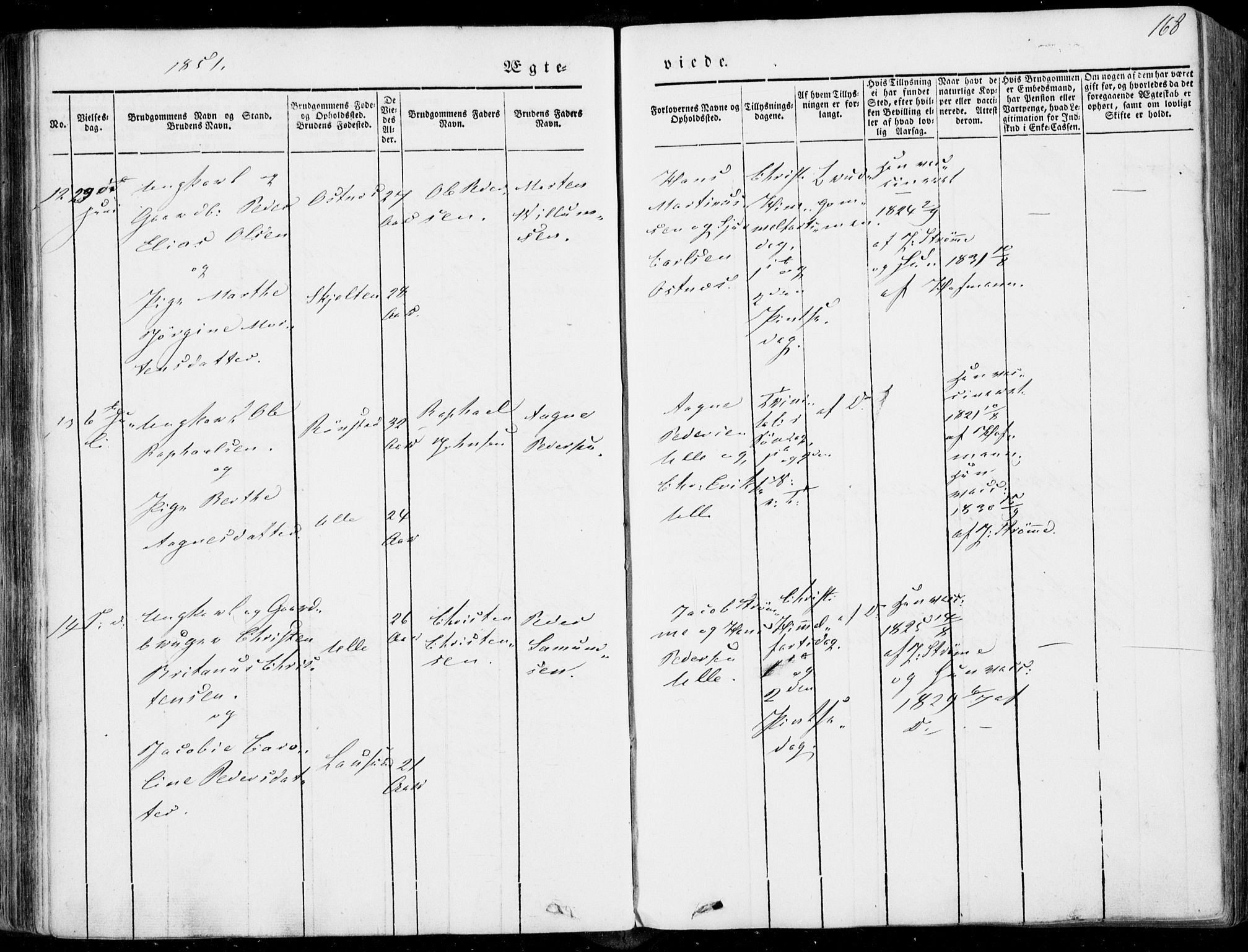 Ministerialprotokoller, klokkerbøker og fødselsregistre - Møre og Romsdal, AV/SAT-A-1454/536/L0497: Parish register (official) no. 536A06, 1845-1865, p. 168