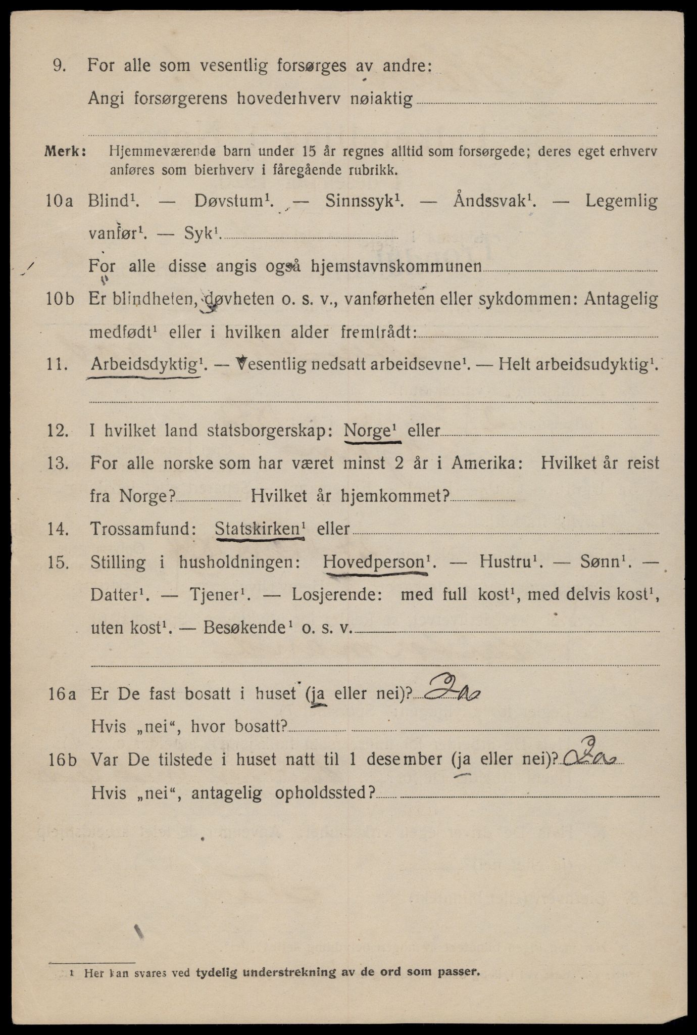 SAT, 1920 census for Trondheim, 1920, p. 43723