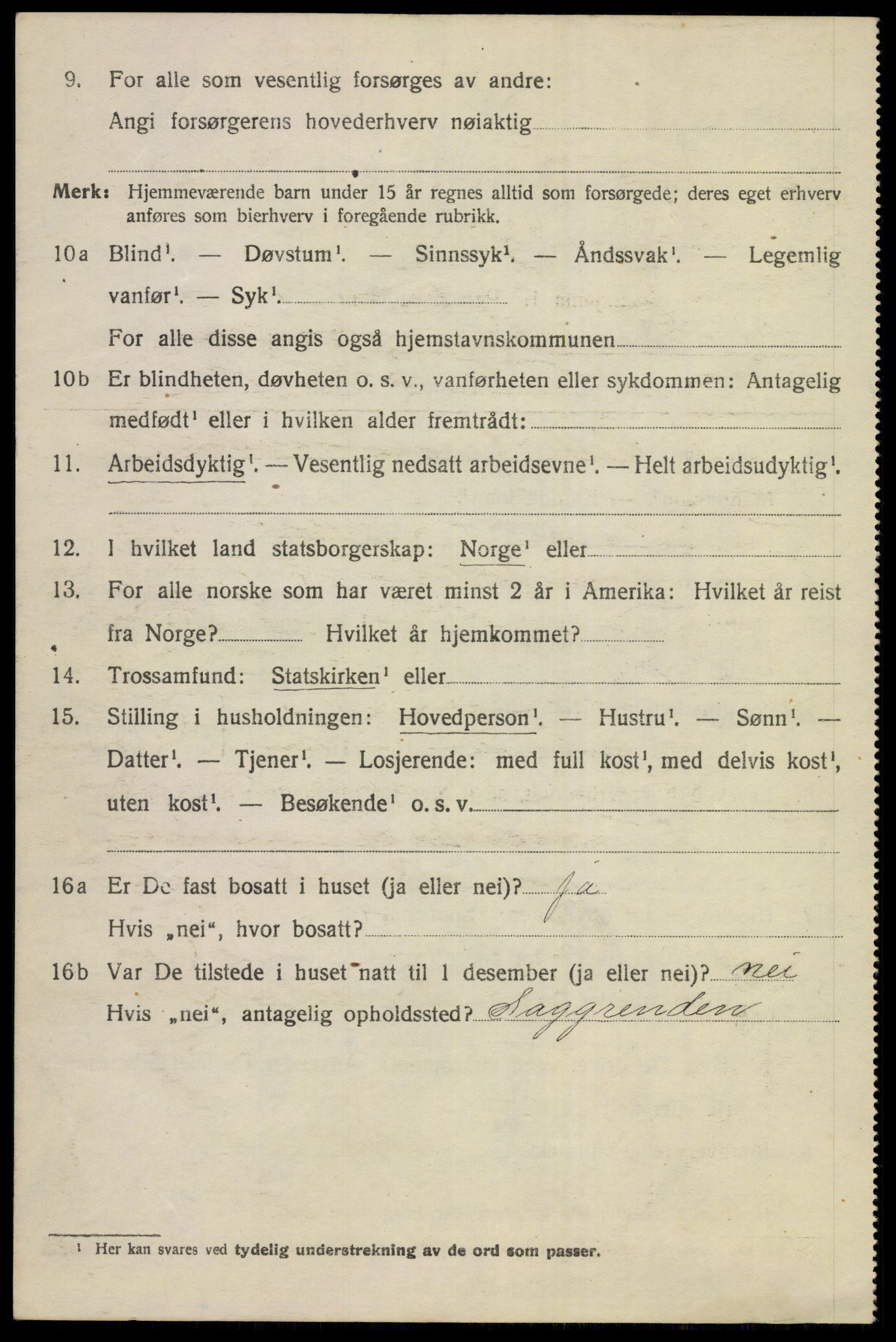 SAKO, 1920 census for Kongsberg, 1920, p. 12475