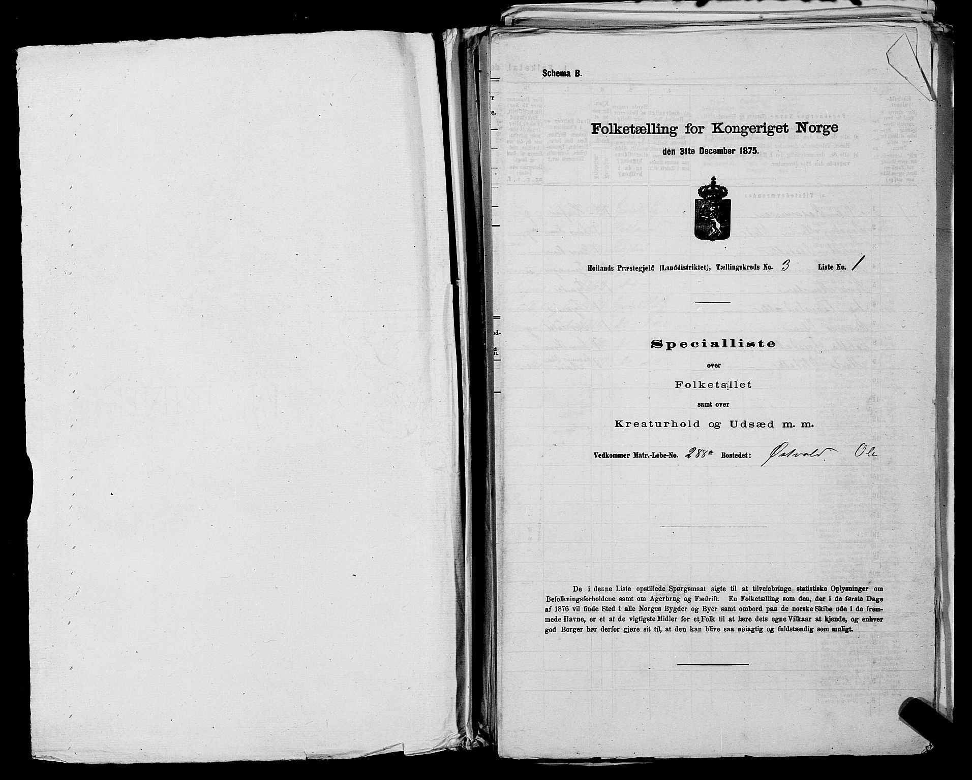 SAST, 1875 census for 1123L Høyland/Høyland, 1875, p. 438