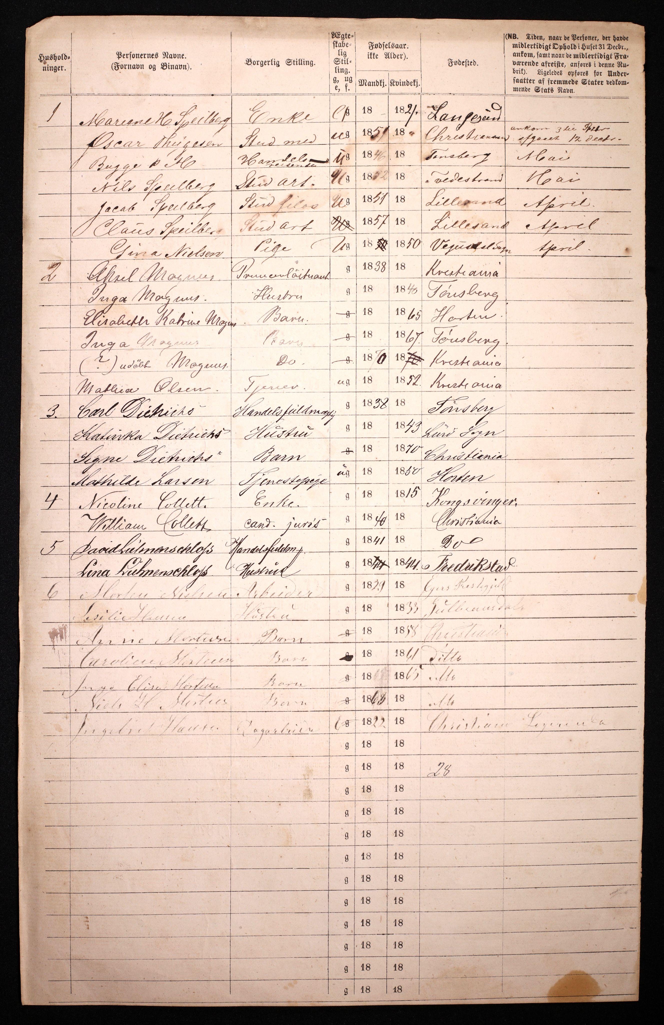 RA, 1870 census for 0301 Kristiania, 1870, p. 353