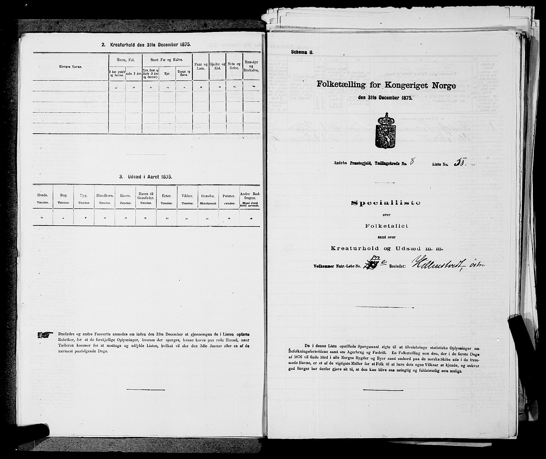 SAKO, 1875 census for 0719P Andebu, 1875, p. 727