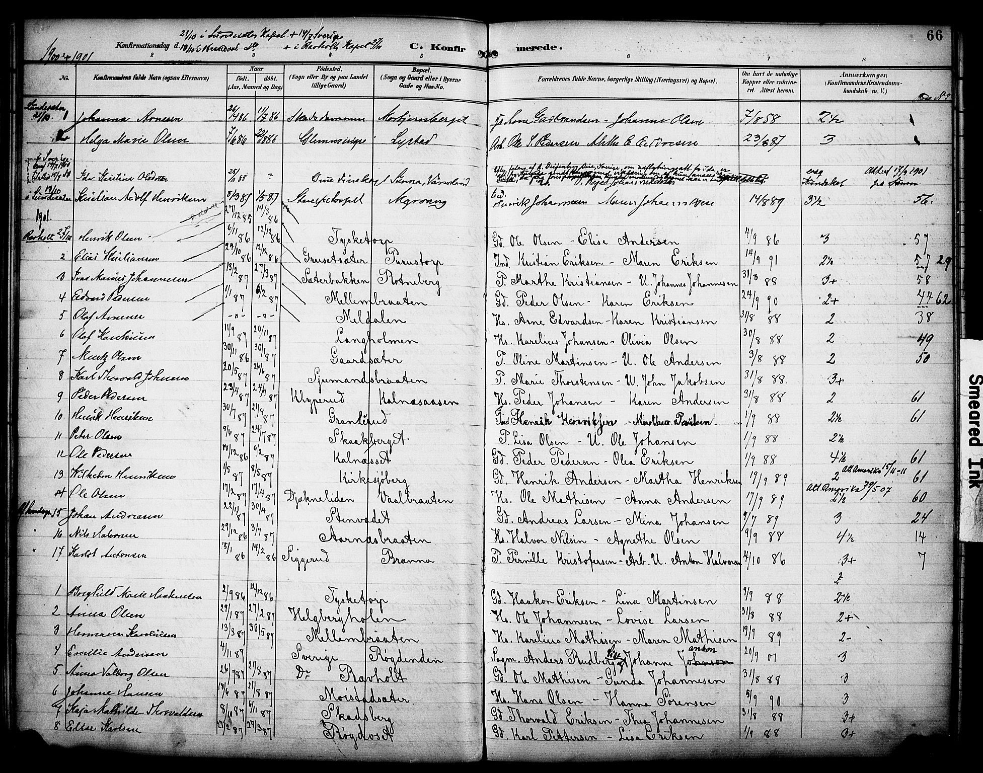 Grue prestekontor, SAH/PREST-036/H/Ha/Haa/L0014: Parish register (official) no. 14, 1898-1915, p. 66