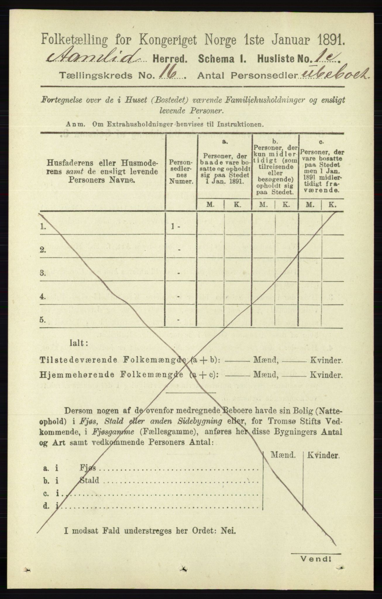 RA, 1891 census for 0929 Åmli, 1891, p. 2670