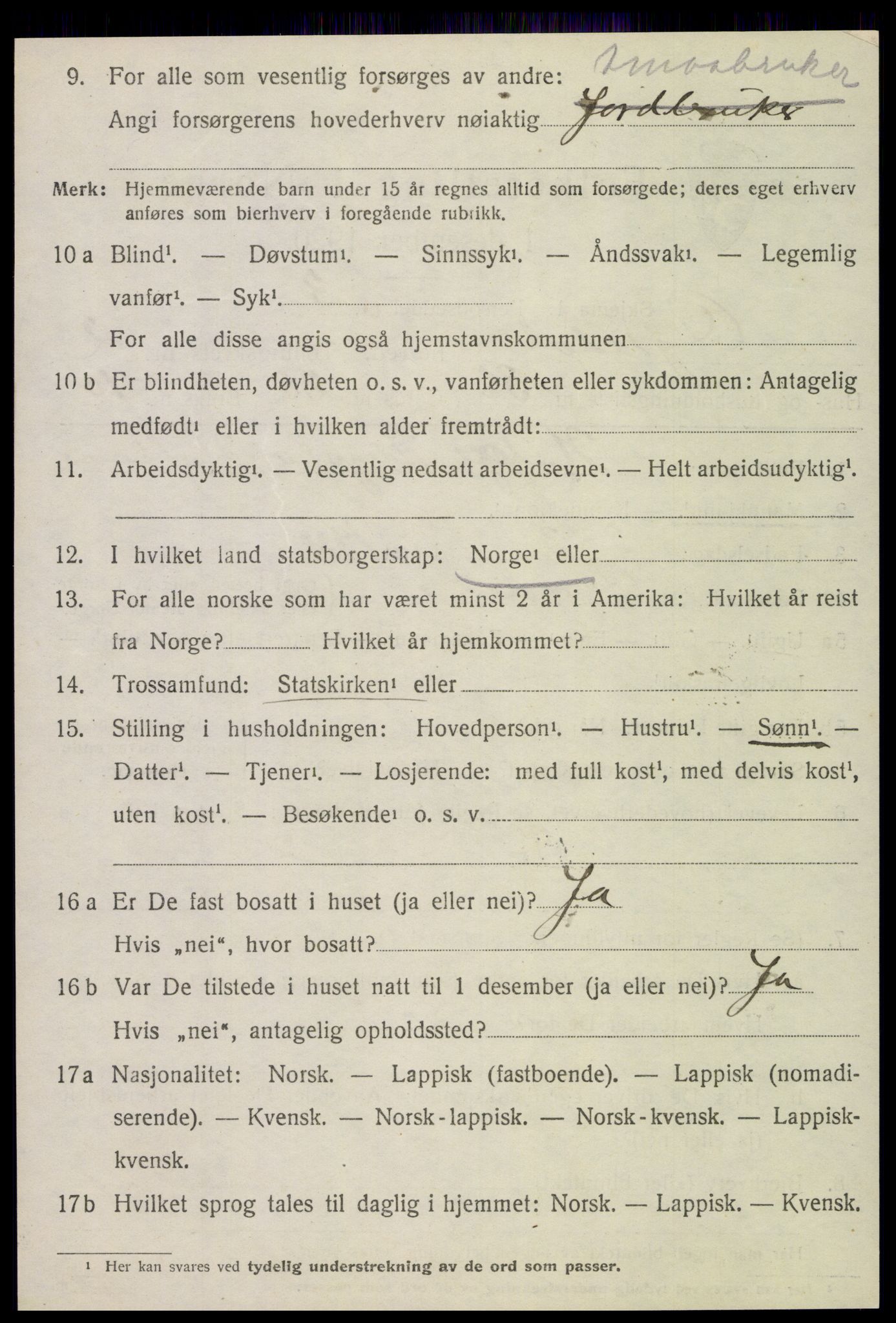 SAT, 1920 census for Ogndal, 1920, p. 1162