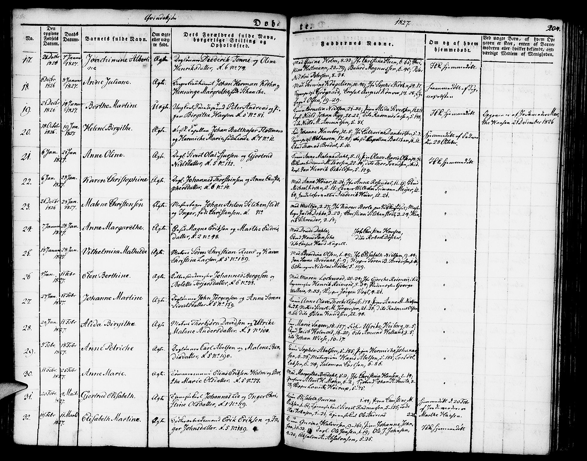 Nykirken Sokneprestembete, AV/SAB-A-77101/H/Haa/L0012: Parish register (official) no. A 12, 1821-1844, p. 204