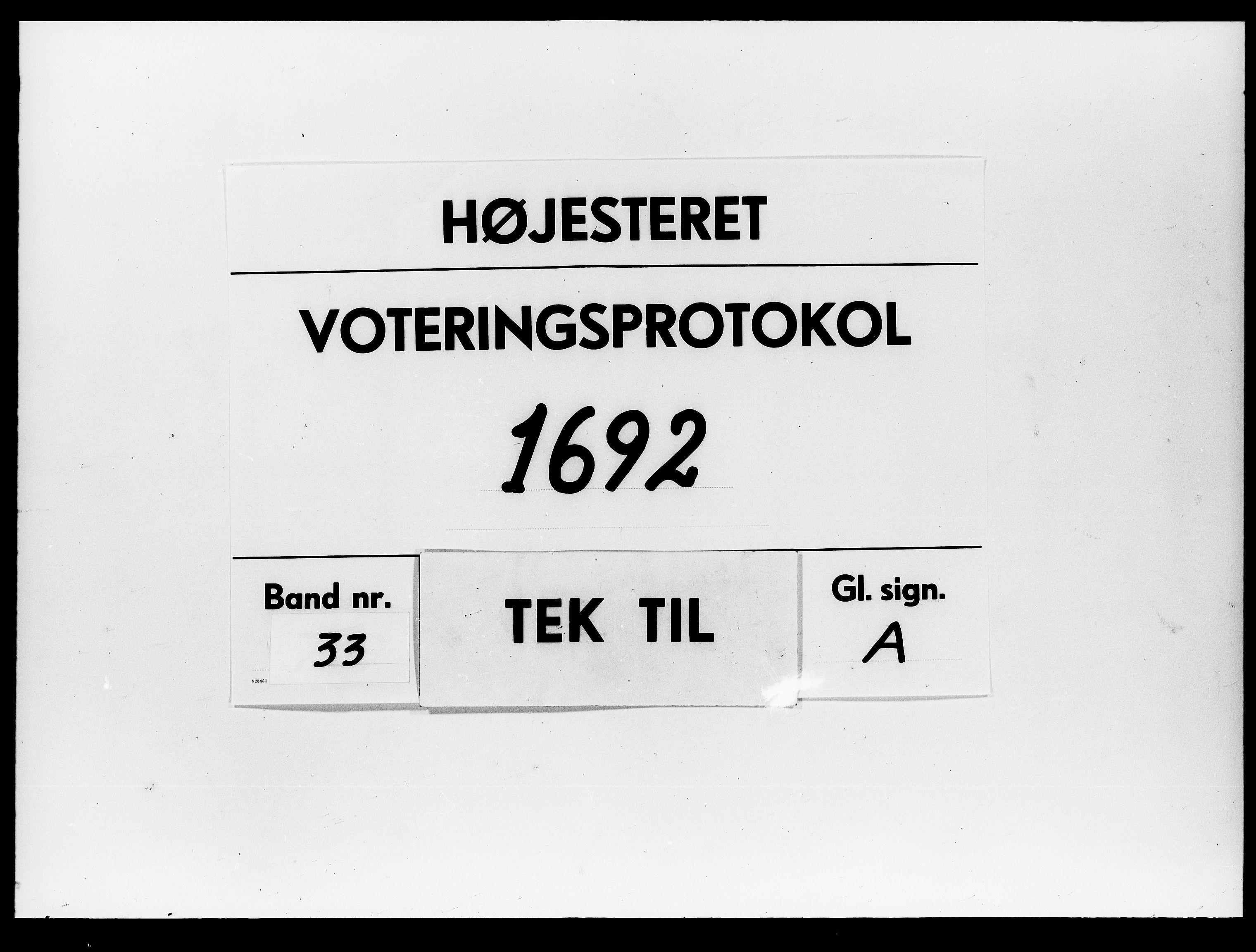 Højesteret, DRA/A-0009, 1692