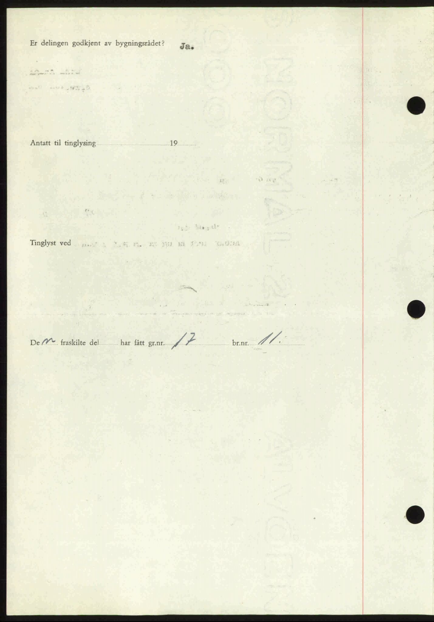 Follo sorenskriveri, SAO/A-10274/G/Ga/Gaa/L0085: Mortgage book no. I 85, 1948-1948, Diary no: : 4392/1948