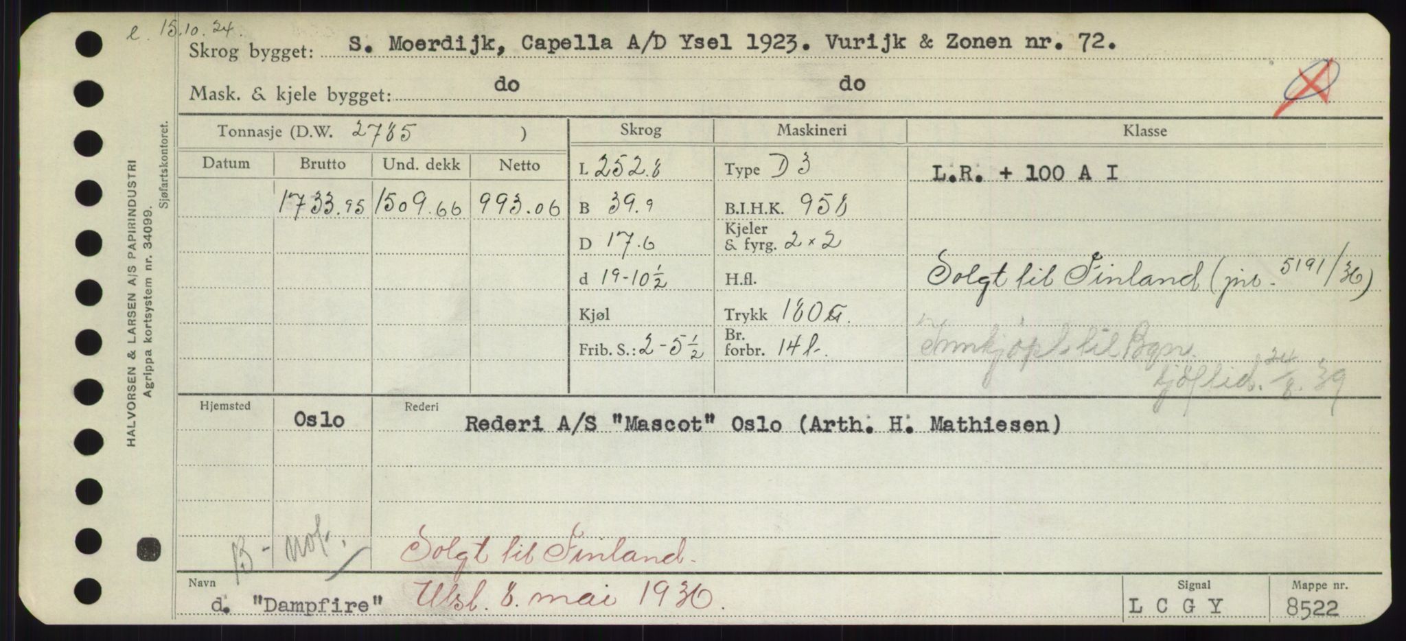 Sjøfartsdirektoratet med forløpere, Skipsmålingen, AV/RA-S-1627/H/Hd/L0008: Fartøy, C-D, p. 387