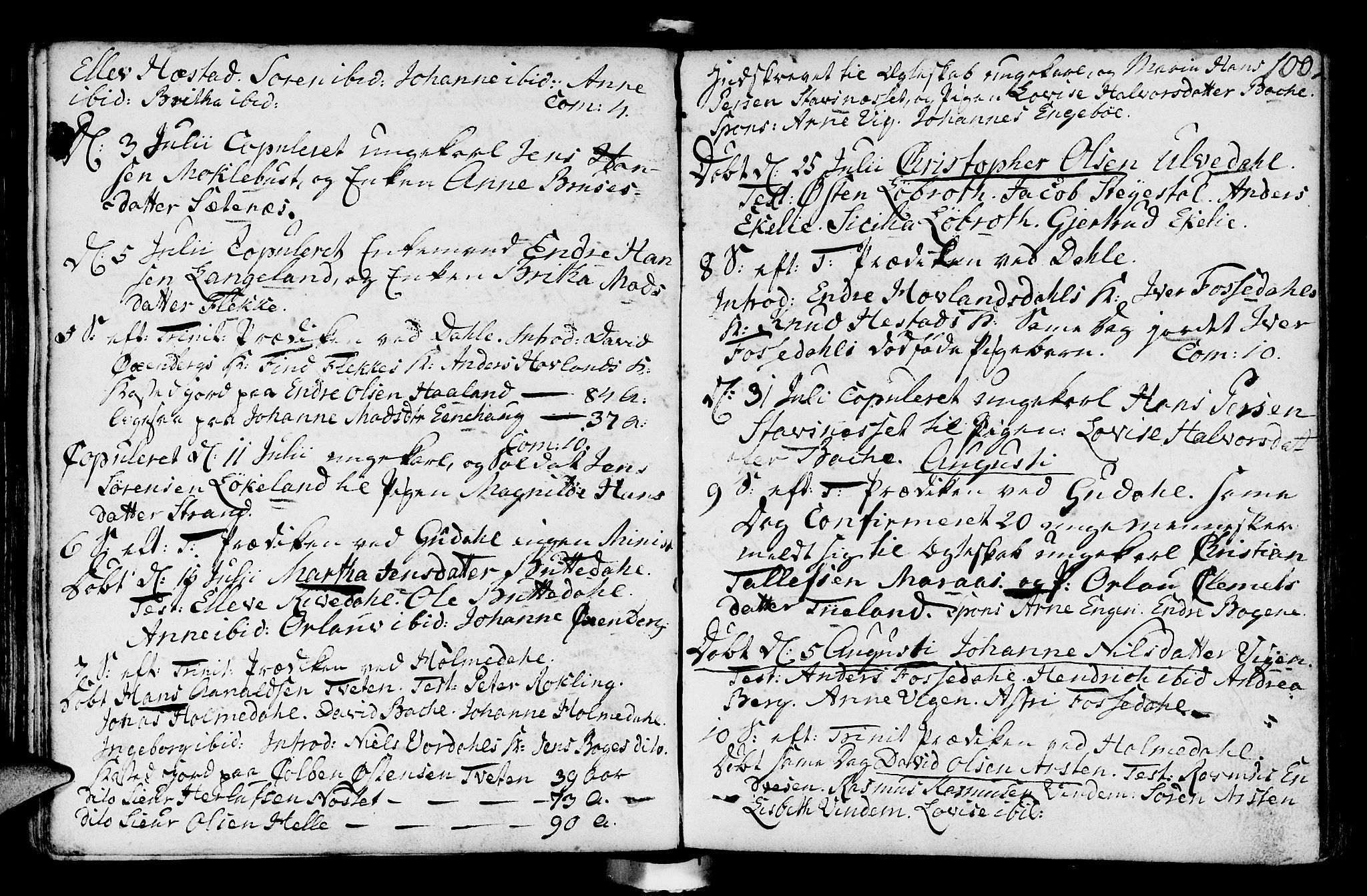 Fjaler sokneprestembete, AV/SAB-A-79801/H/Haa/Haaa/L0003: Parish register (official) no. A 3, 1799-1814, p. 100