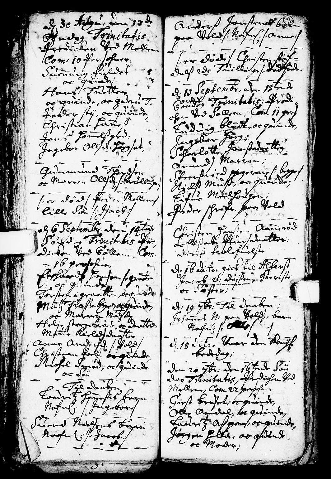 Solum kirkebøker, SAKO/A-306/F/Fa/L0001: Parish register (official) no. I 1, 1701-1716, p. 190